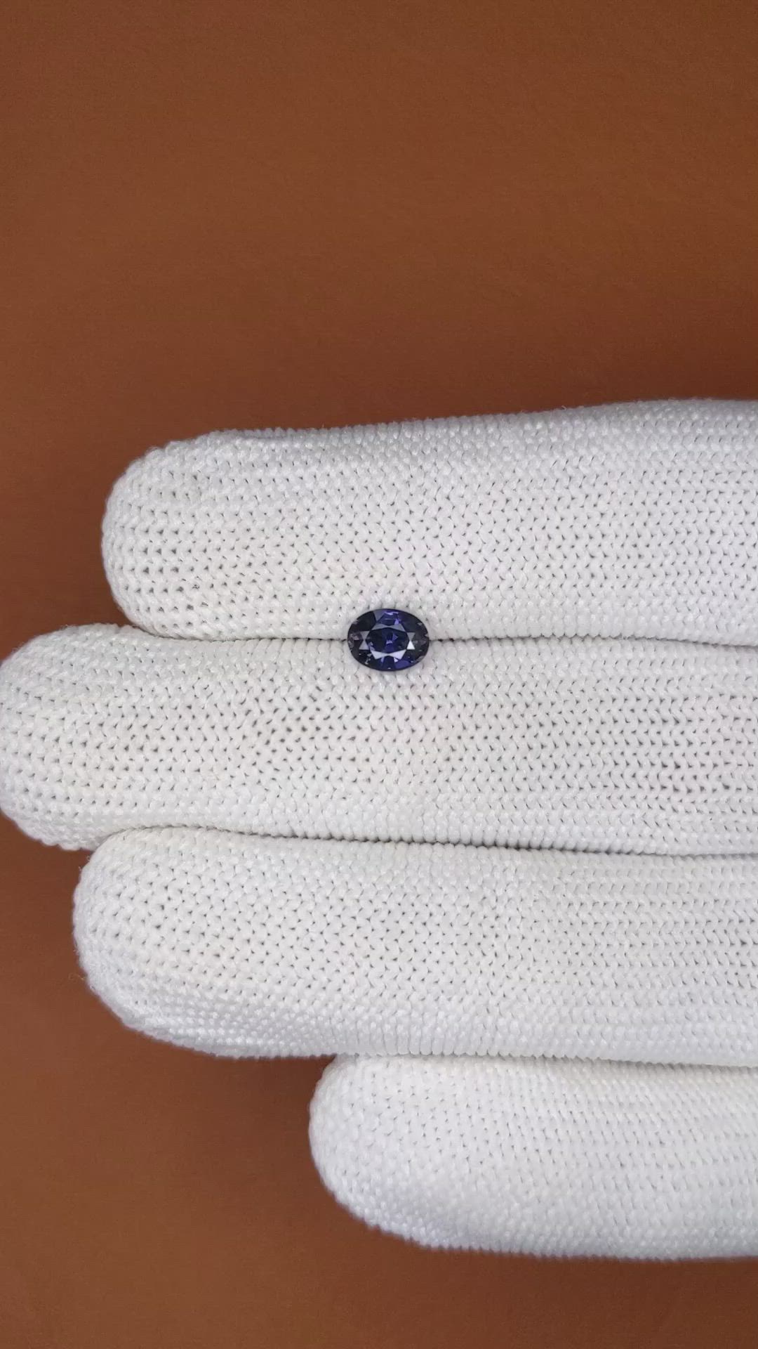0.63 Ct. Bluish Purple Spinel from Ceylon (Sri Lanka) Size Video