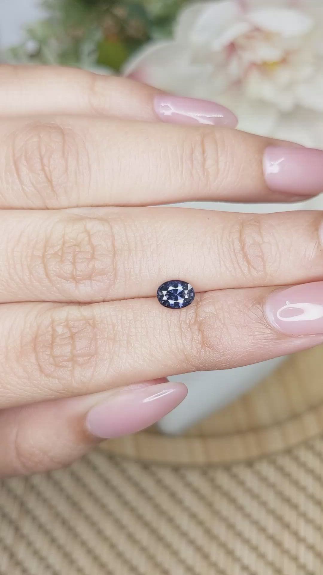 0.63 Ct. Bluish Purple Spinel from Ceylon (Sri Lanka) Size Video