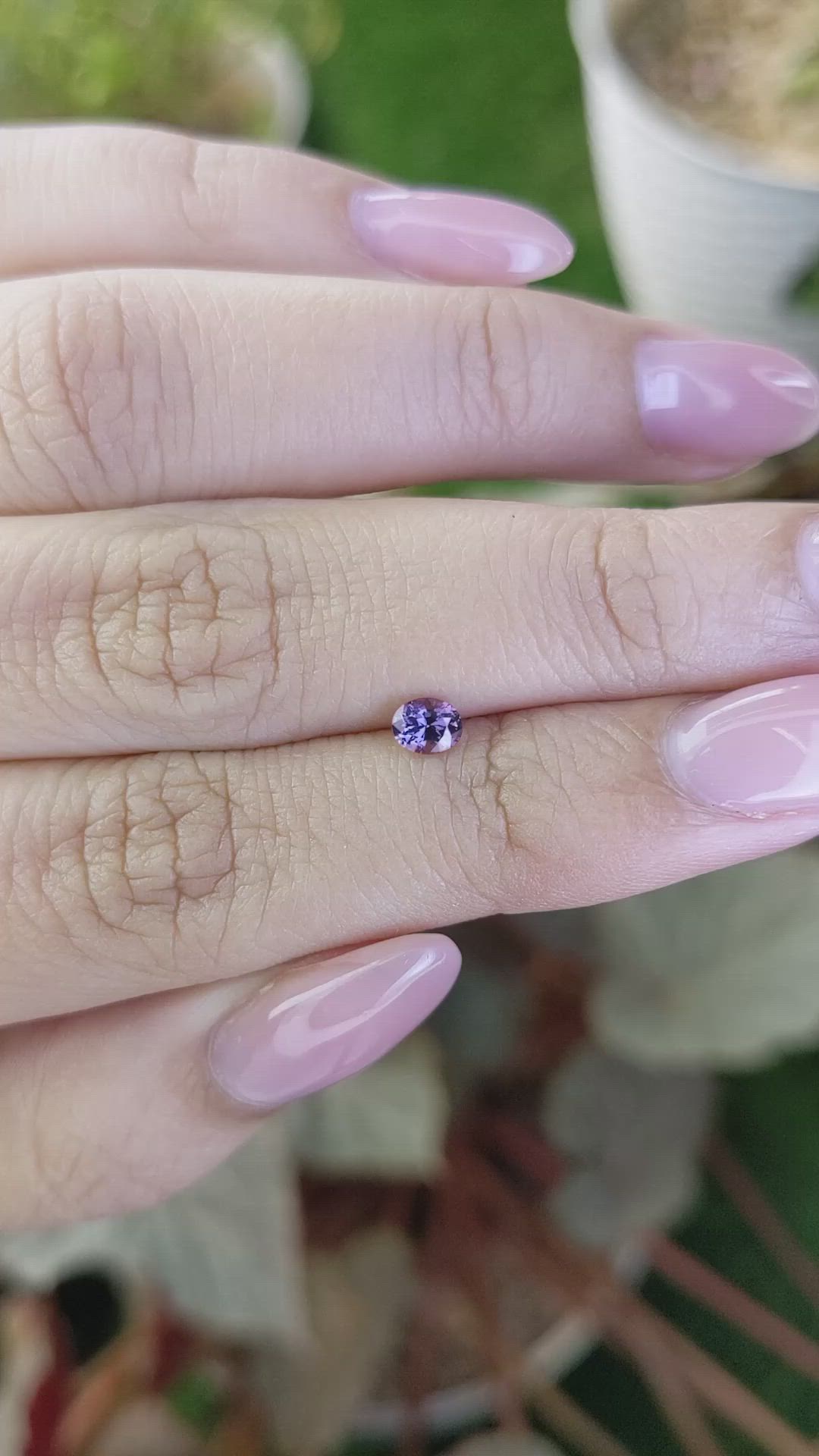 0.27 Ct. Purple Spinel from Ceylon (Sri Lanka) Size Video