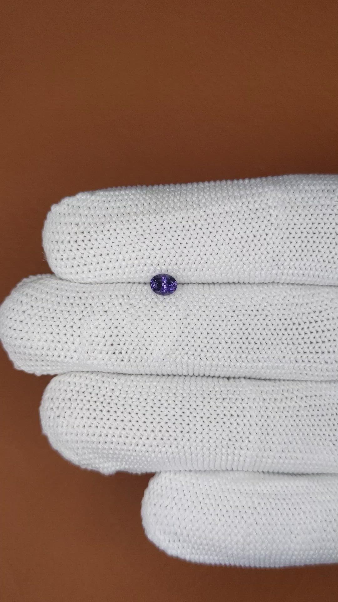 0.27 Ct. Purple Spinel from Ceylon (Sri Lanka) Size Video