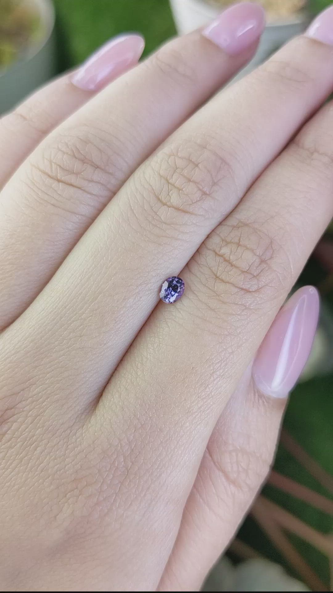 0.27 Ct. Purple Spinel from Ceylon (Sri Lanka) Size Video