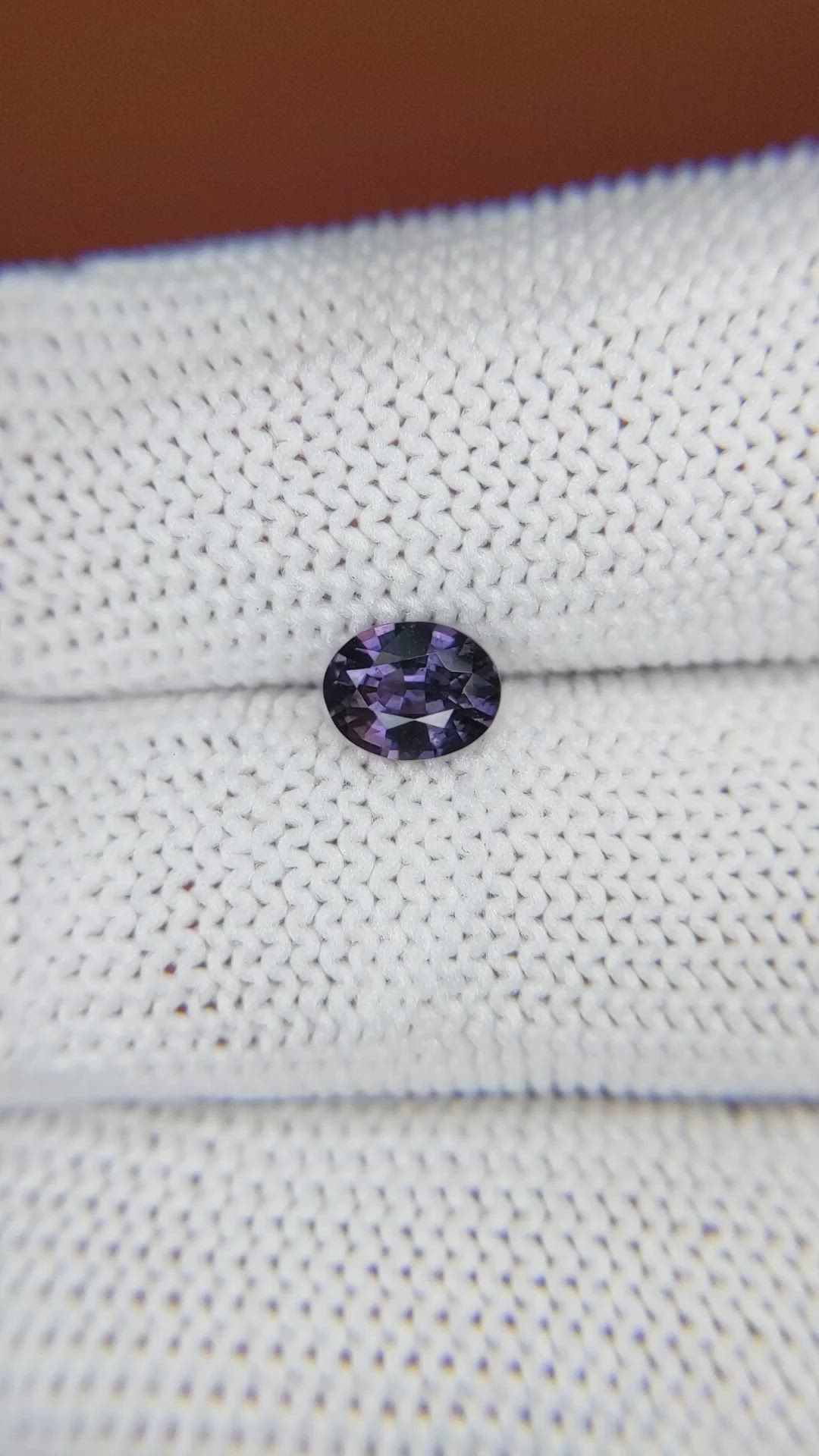 0.63 Ct. Violet Spinel from Ceylon (Sri Lanka) Size Video