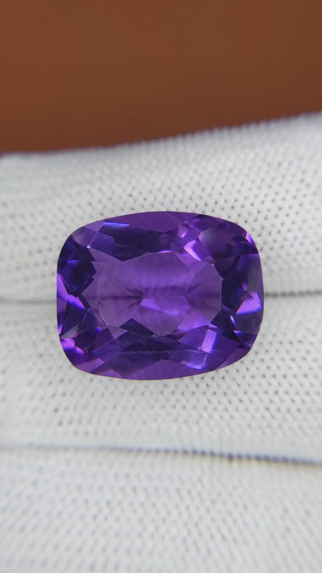 17.84 Ct. Purple Amethyst from Brazil Size Video