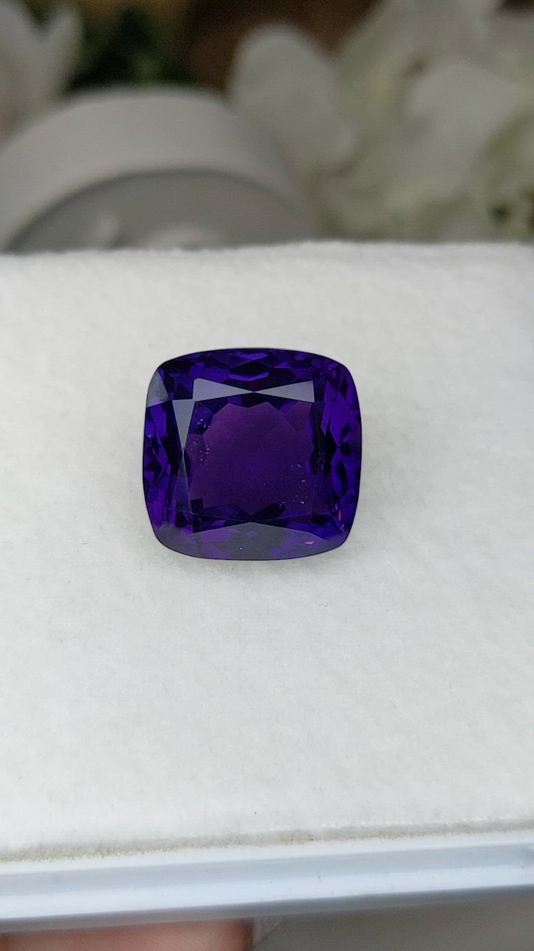20.03 Ct. Purple Amethyst from Brazil Size Video