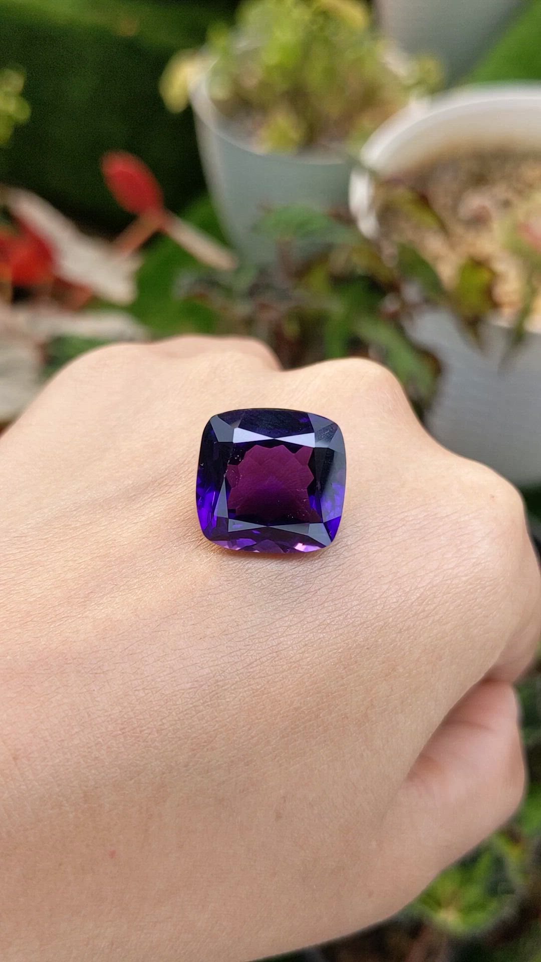20.03 Ct. Purple Amethyst from Brazil Size Video