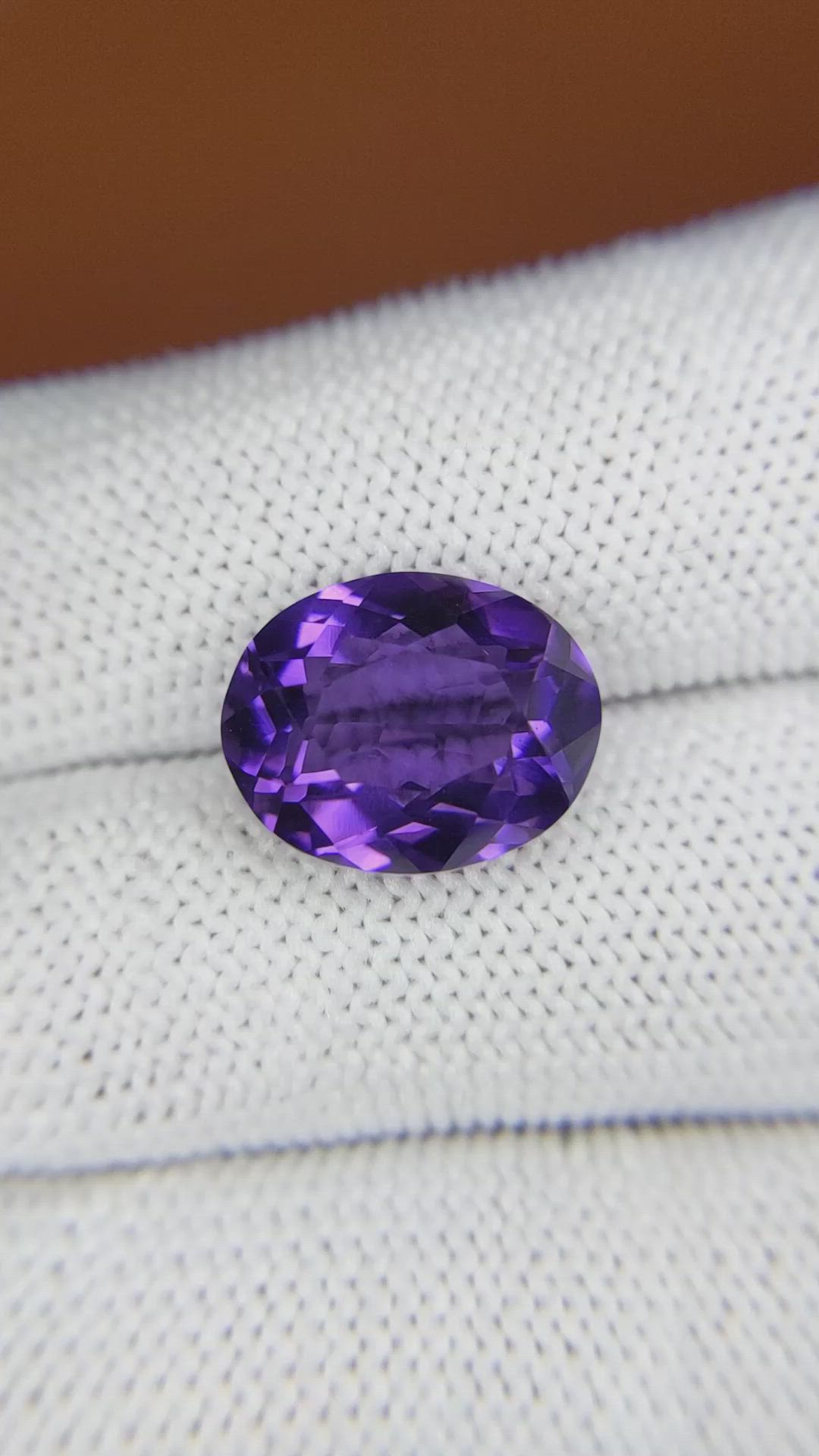 6.31 Ct. Purple Amethyst from Brazil Size Video