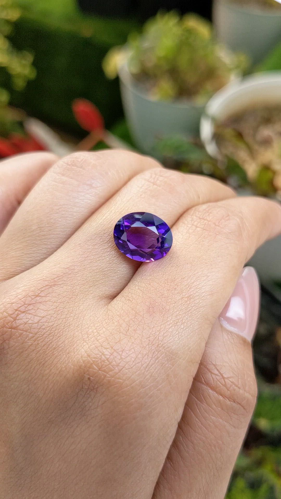 5.01 Ct. Purple Amethyst from Brazil Size Video