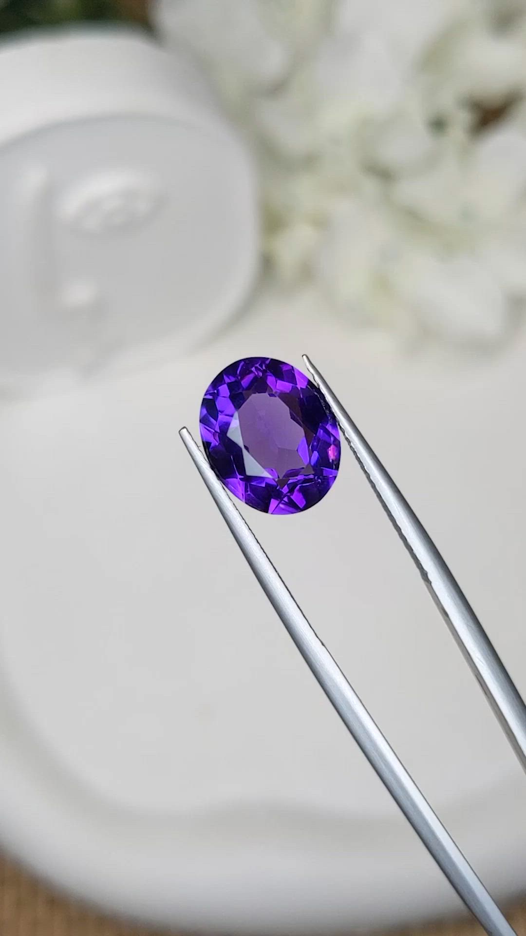 5.01 Ct. Purple Amethyst from Brazil Size Video