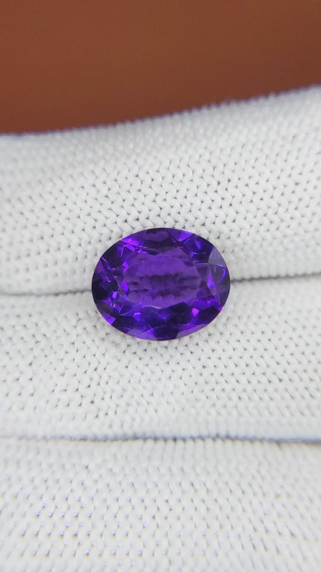 5.01 Ct. Purple Amethyst from Brazil Size Video
