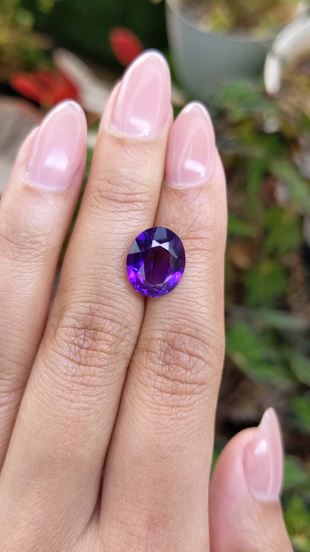 5.01 Ct. Purple Amethyst from Brazil Size Video