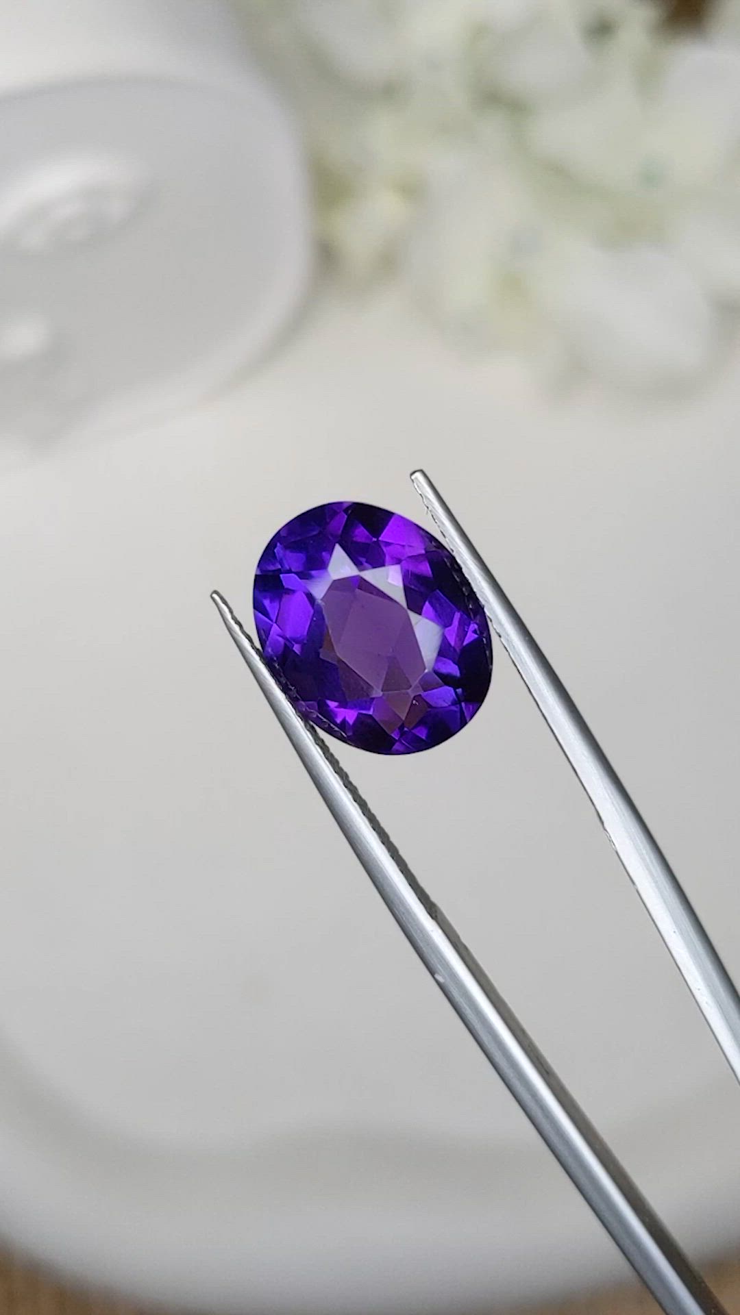 5.85 Ct. Purple Amethyst from Brazil Size Video