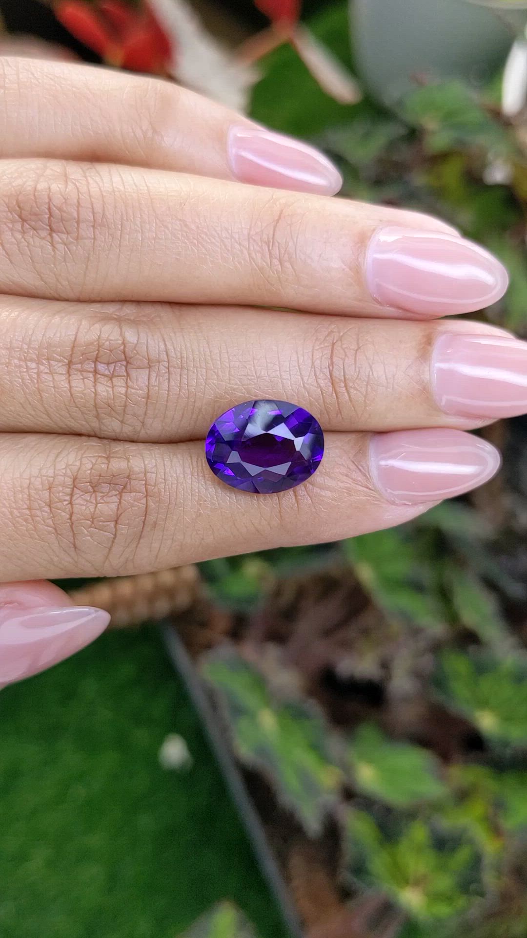 5.85 Ct. Purple Amethyst from Brazil Size Video
