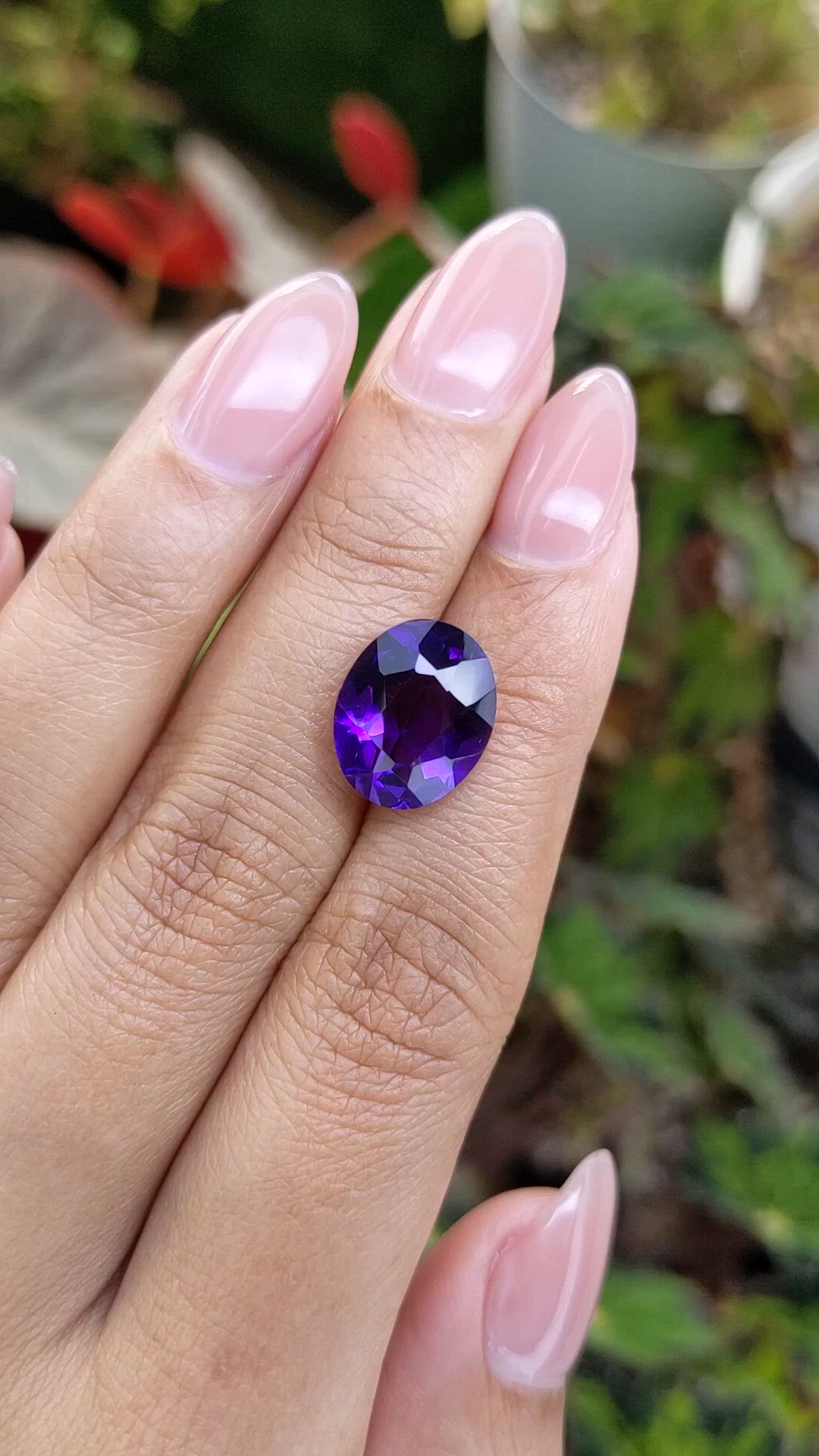 5.85 Ct. Purple Amethyst from Brazil Size Video