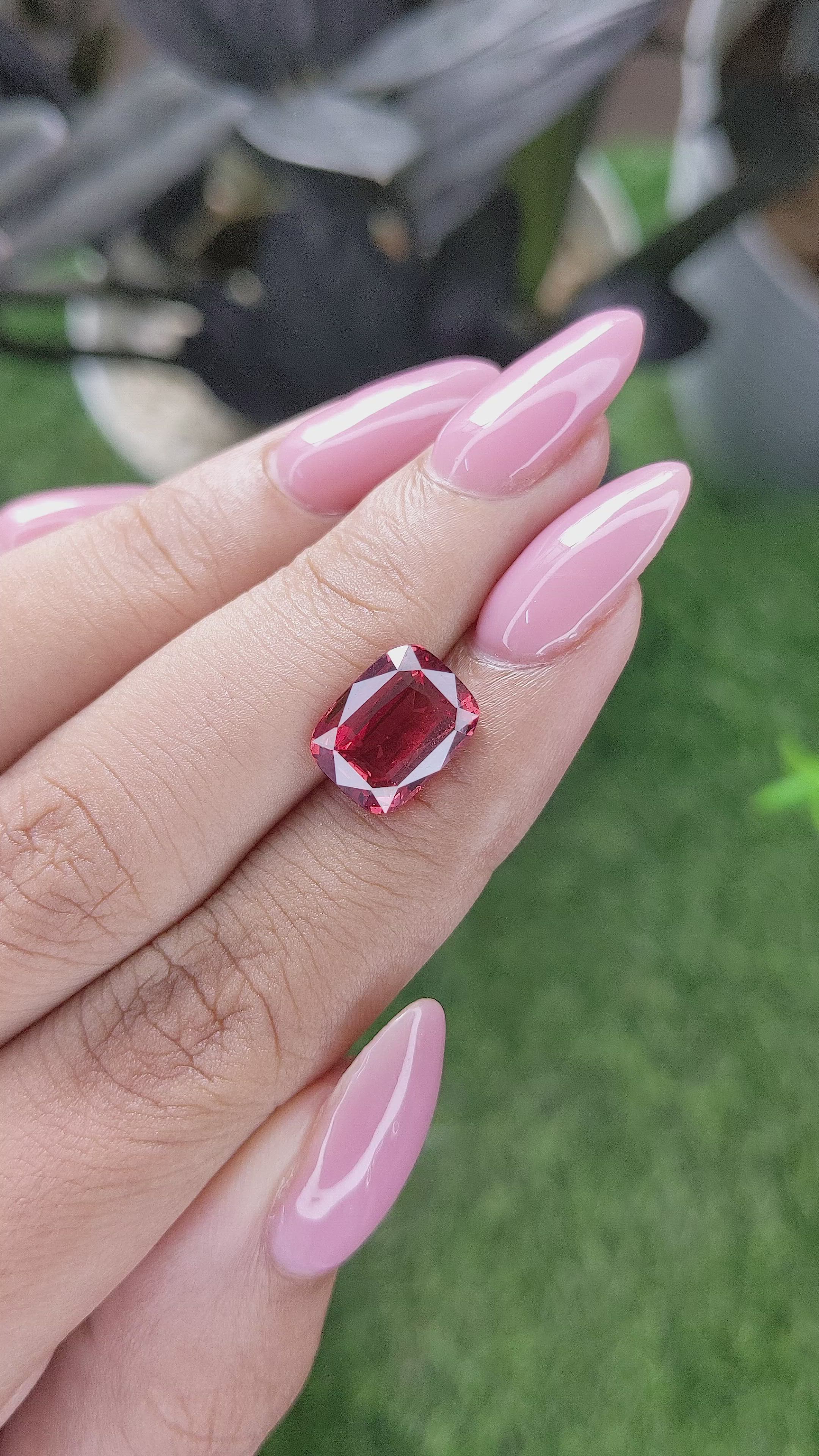 4.04 Ct. Red Spinel from Tanzania Size Video