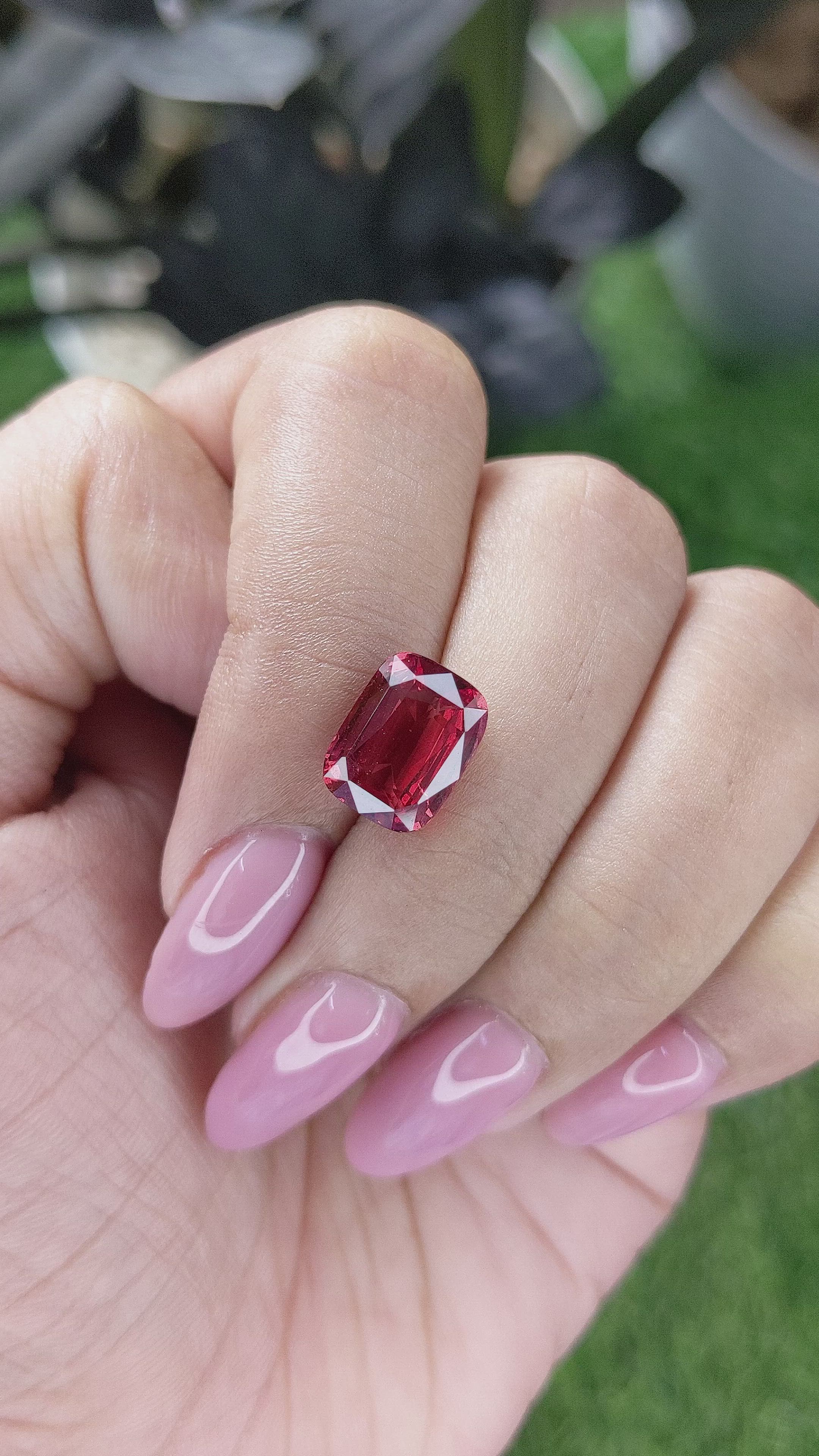 4.04 Ct. Red Spinel from Tanzania Size Video