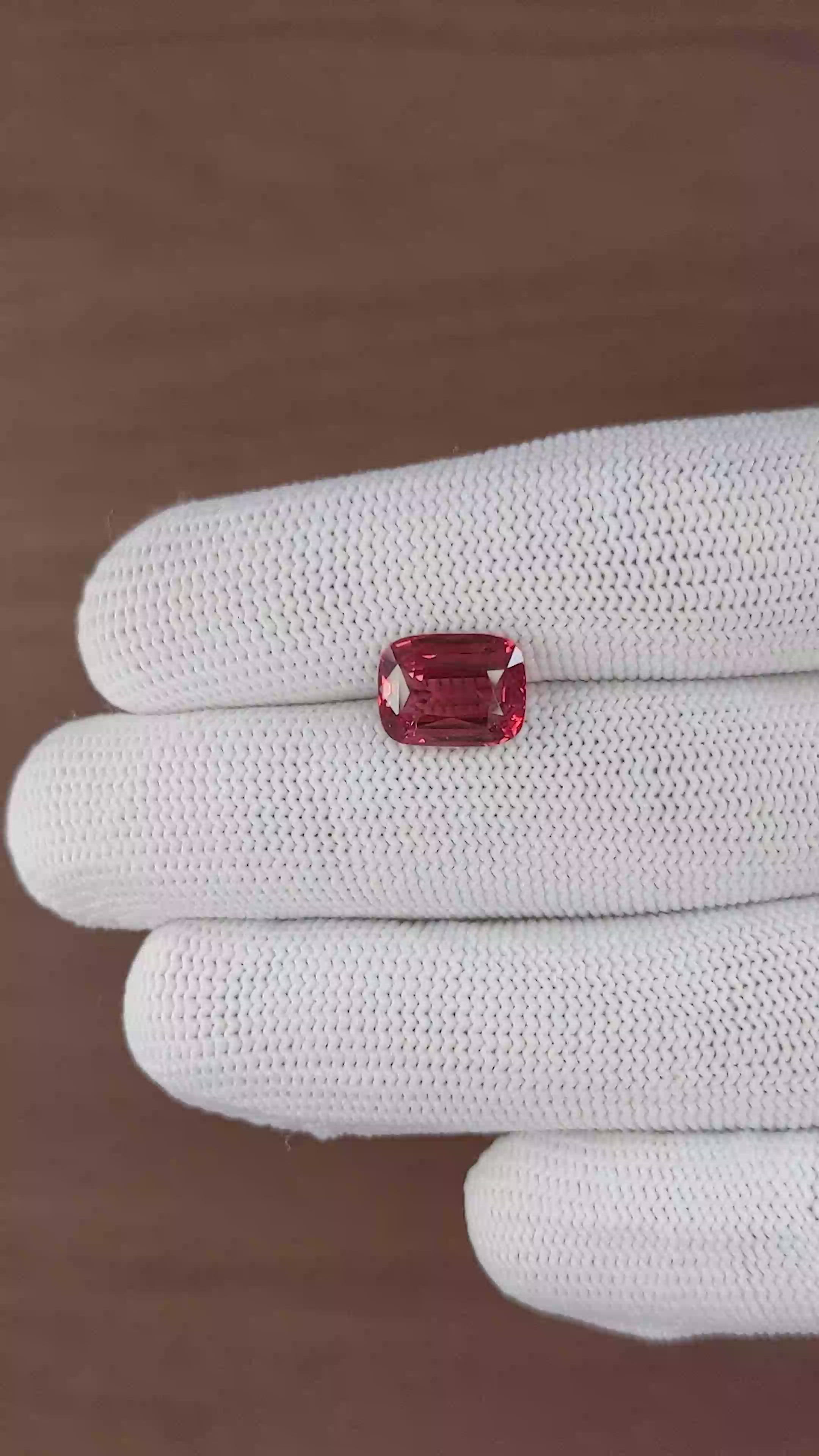 4.04 Ct. Red Spinel from Tanzania Size Video