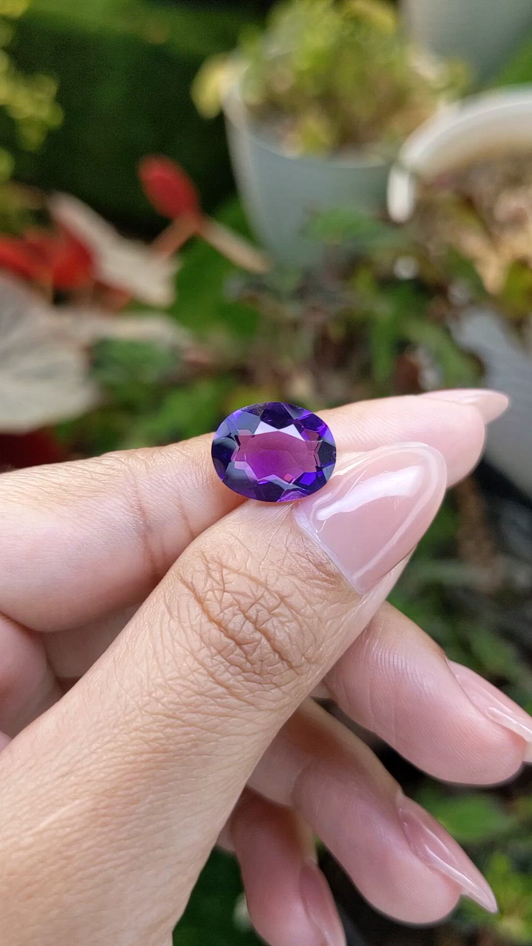 4.65 Ct. Purple Amethyst from Brazil Size Video