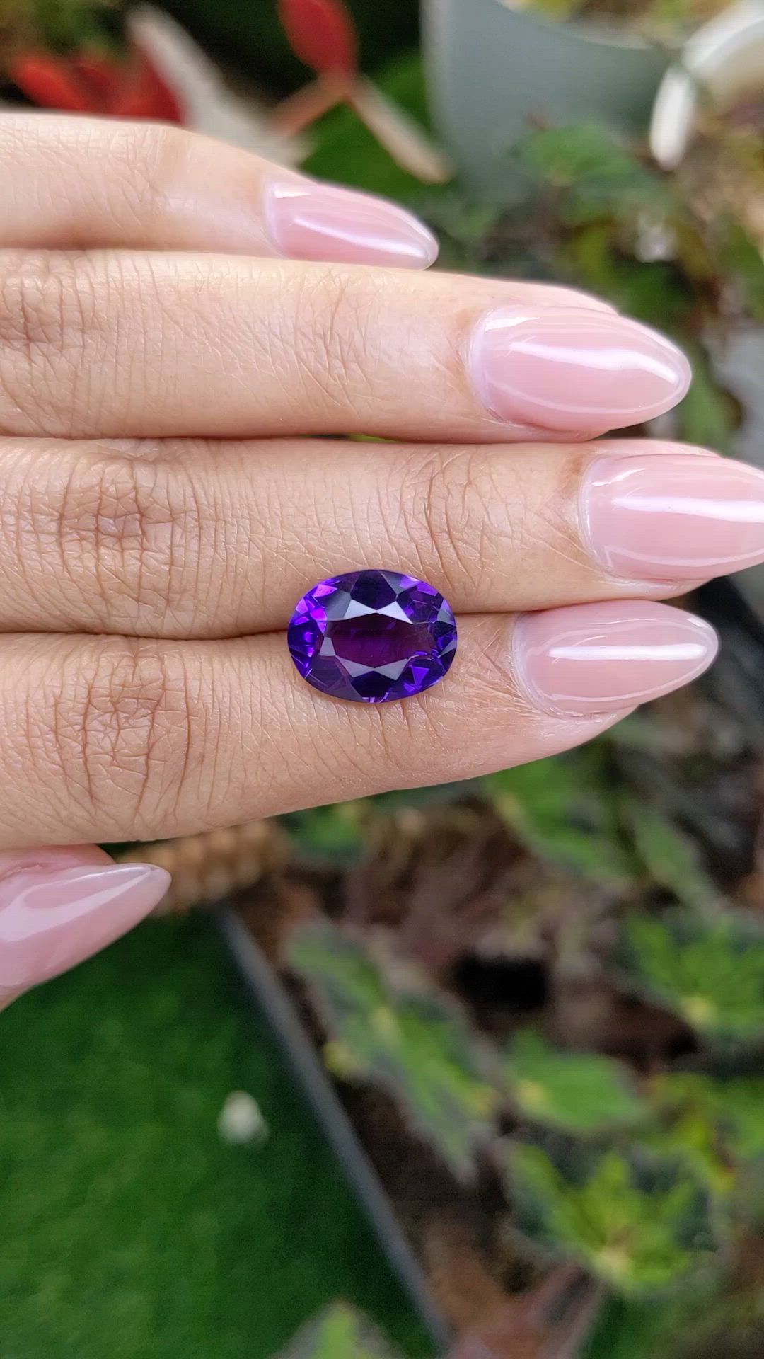 4.65 Ct. Purple Amethyst from Brazil Size Video