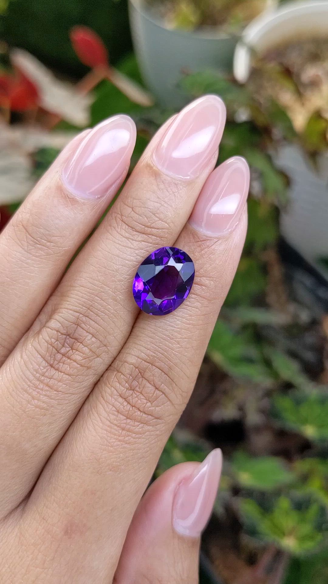 4.65 Ct. Purple Amethyst from Brazil Size Video