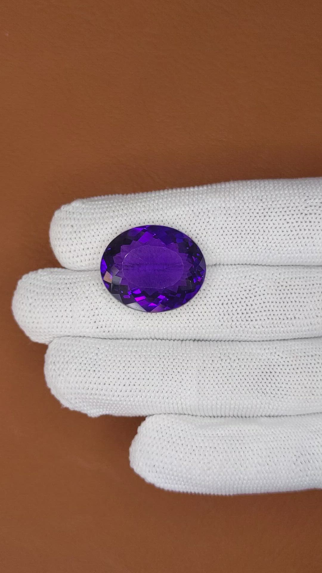 20.88 Ct. Purple Amethyst from Brazil Size Video
