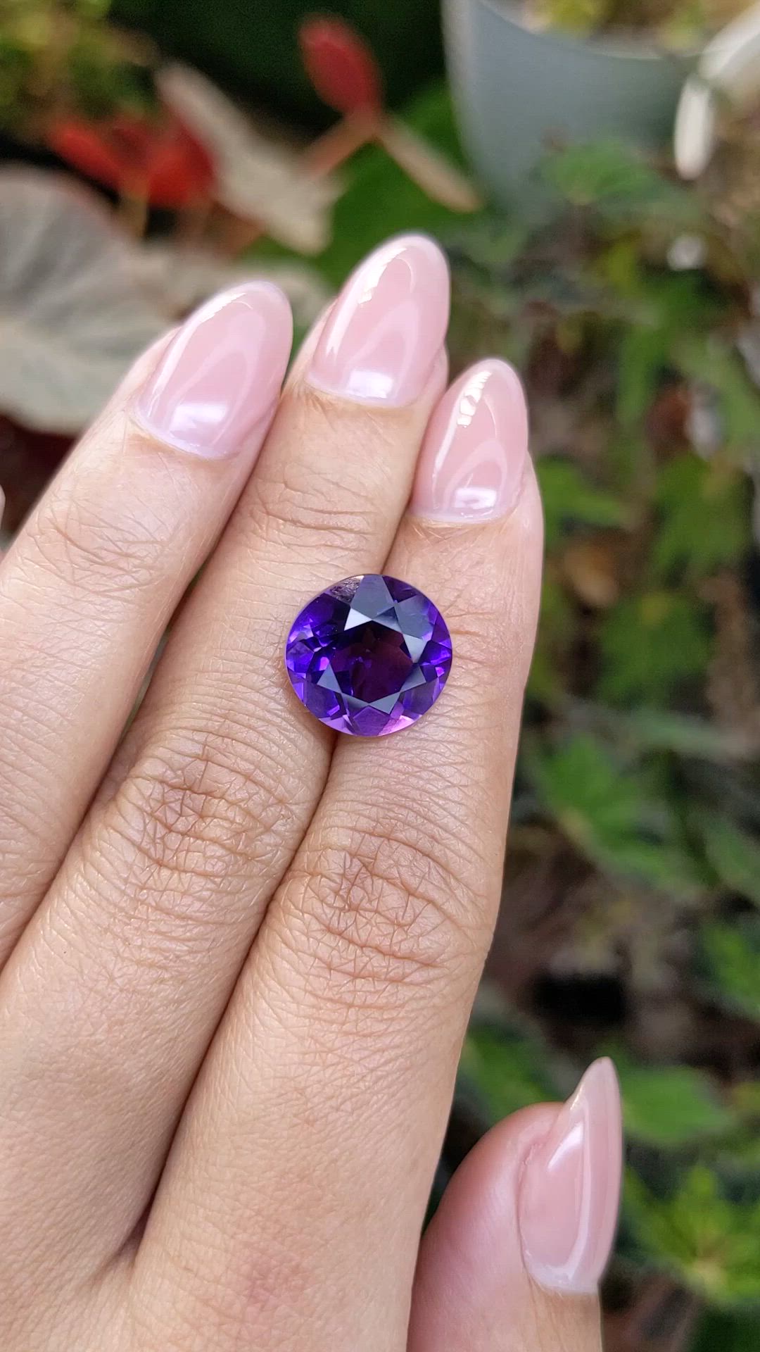 6.75 Ct. Purple Amethyst from Brazil Size Video