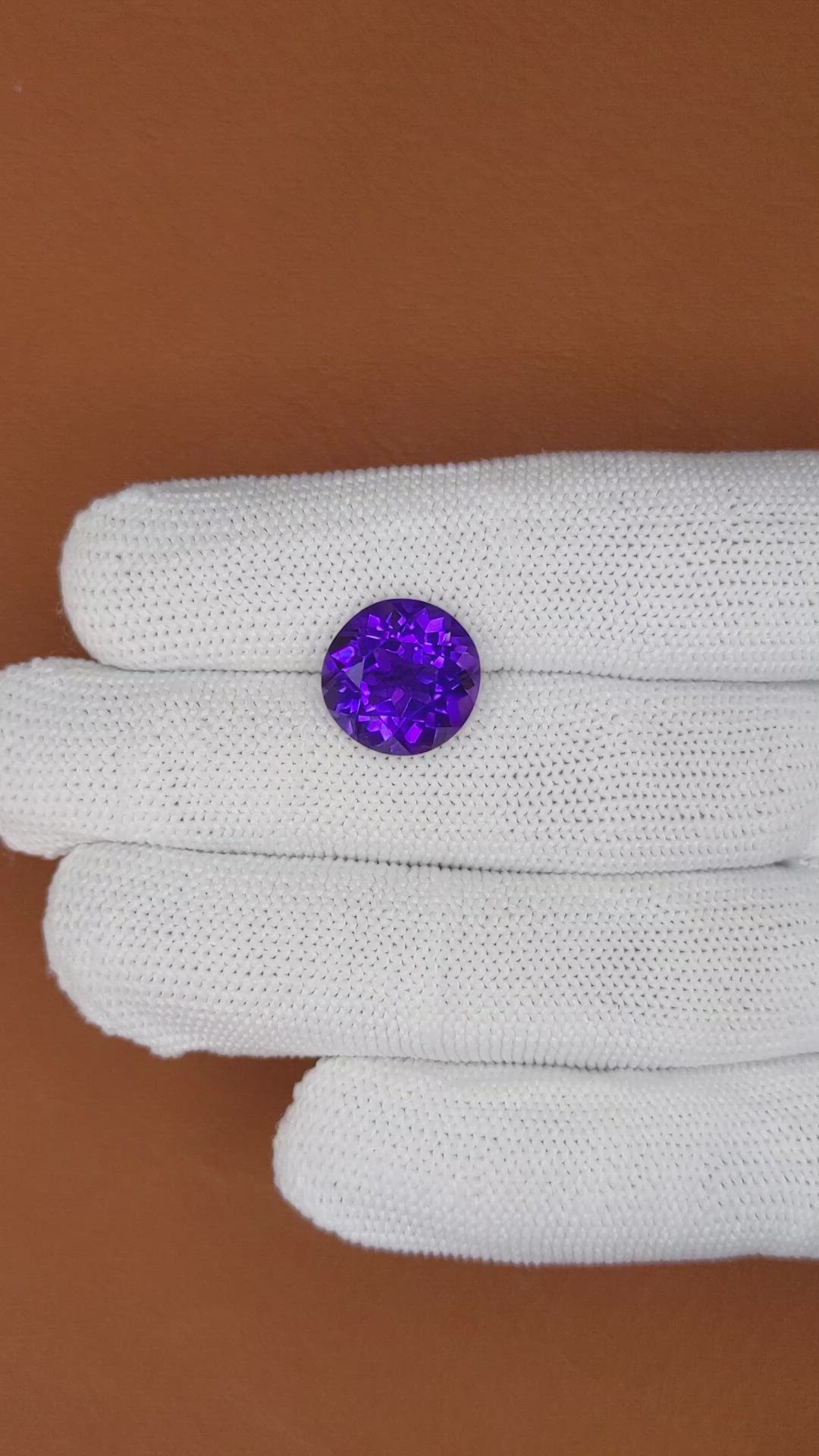 6.75 Ct. Purple Amethyst from Brazil Size Video
