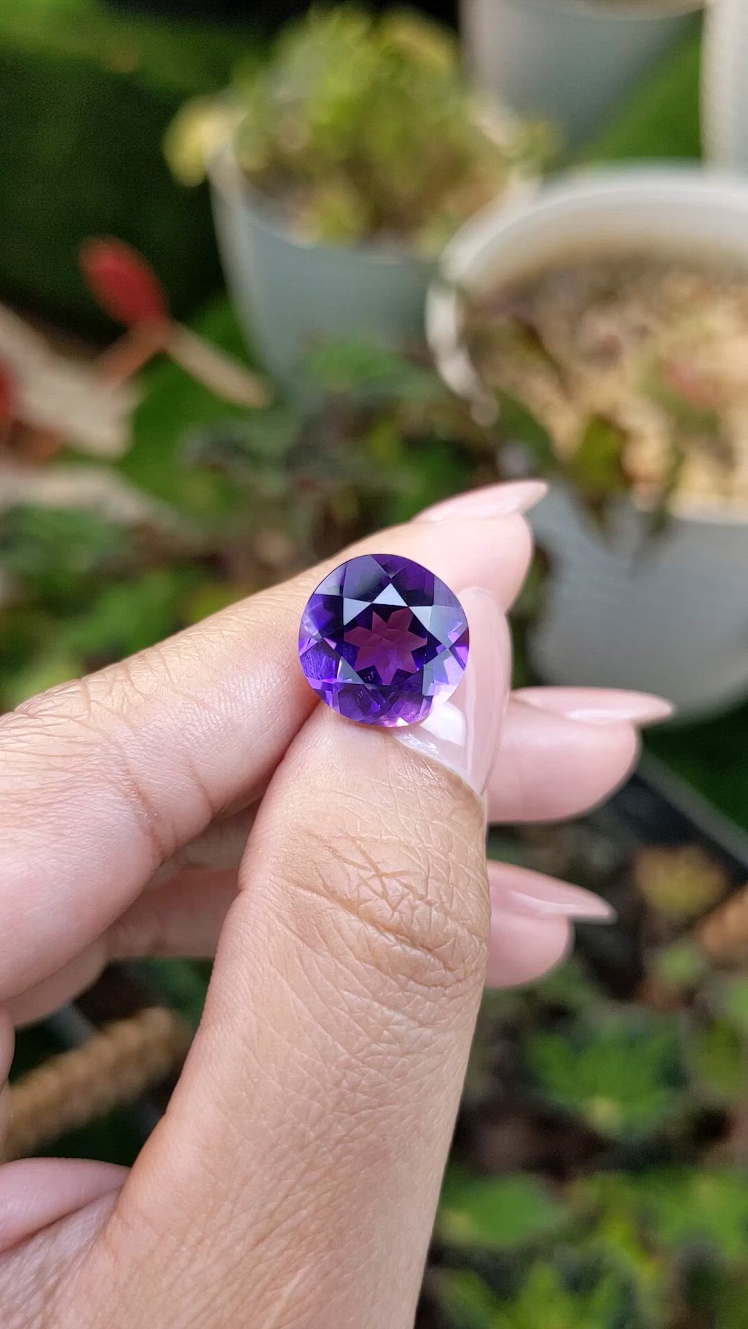 6.75 Ct. Purple Amethyst from Brazil Size Video