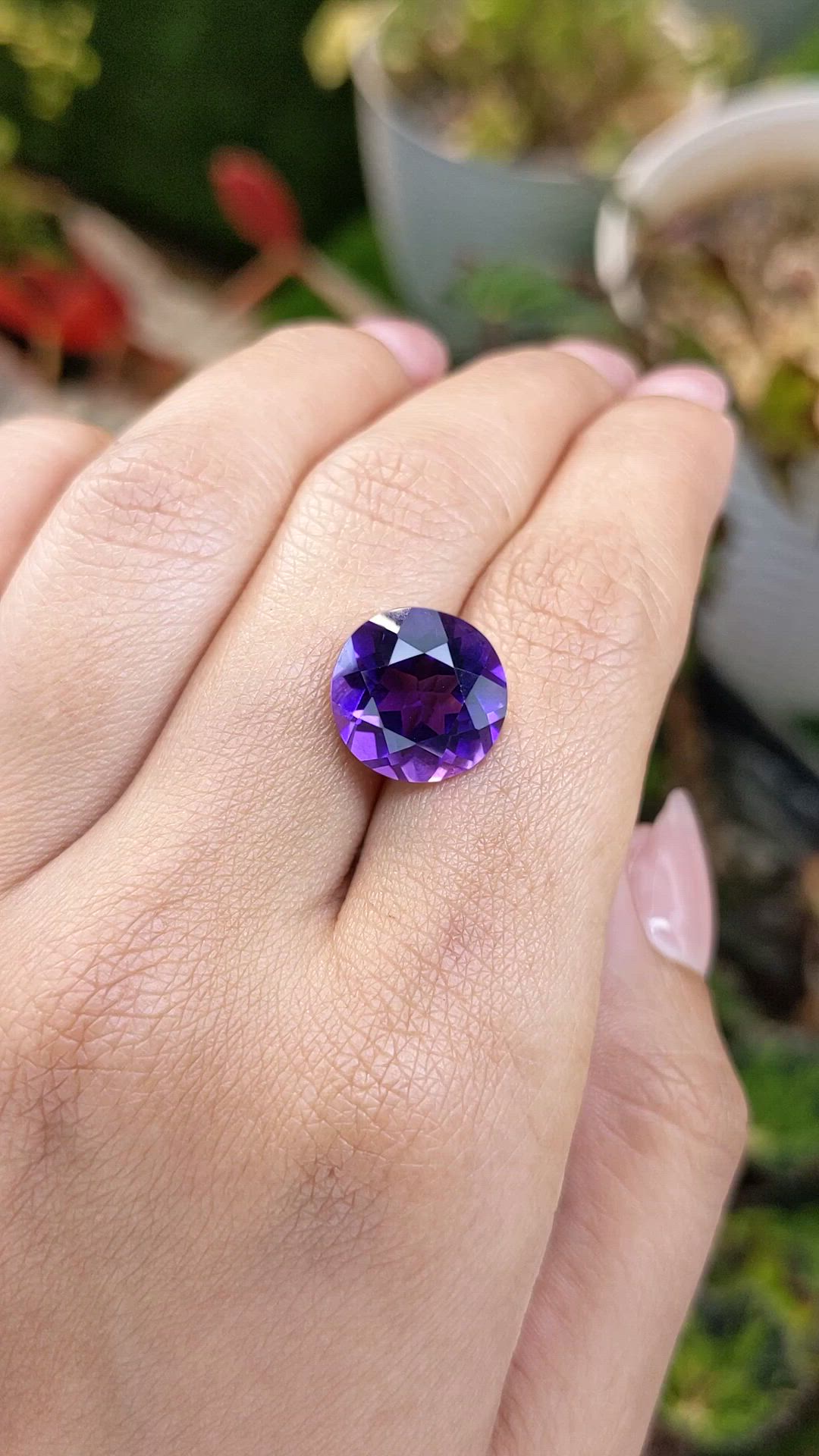 6.75 Ct. Purple Amethyst from Brazil Size Video