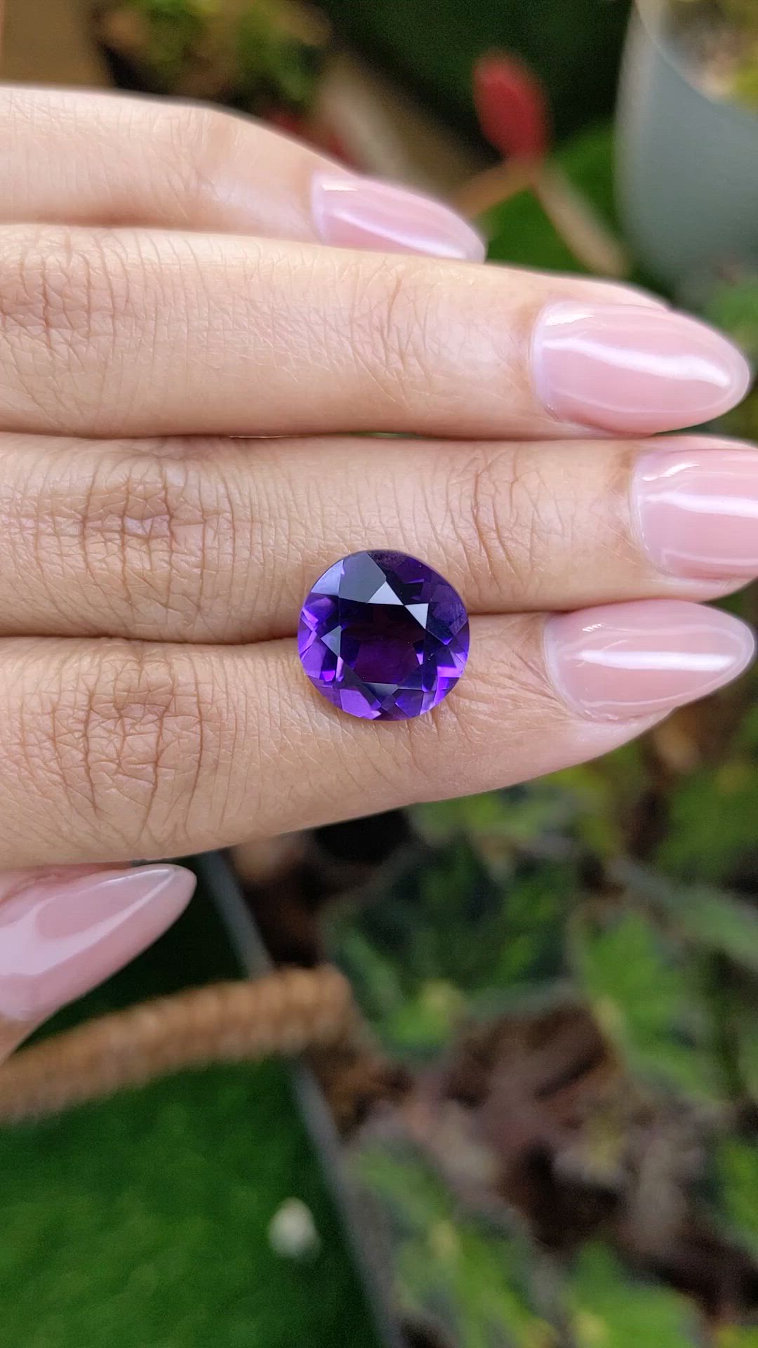 6.75 Ct. Purple Amethyst from Brazil Size Video