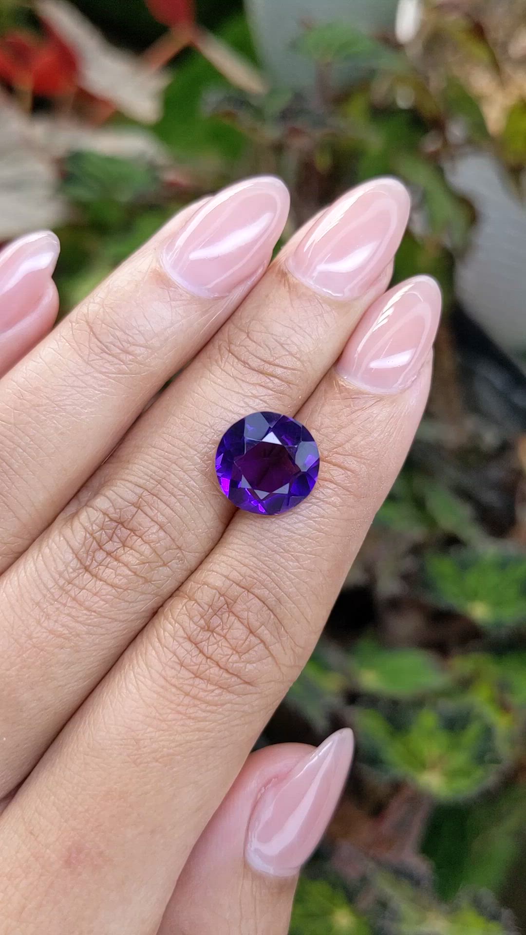 4.62 Ct. Purple Amethyst from Brazil Size Video