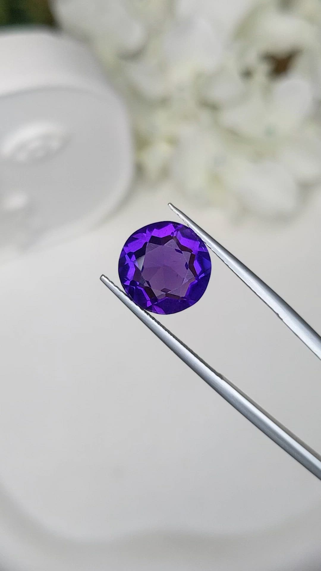 4.62 Ct. Purple Amethyst from Brazil Size Video