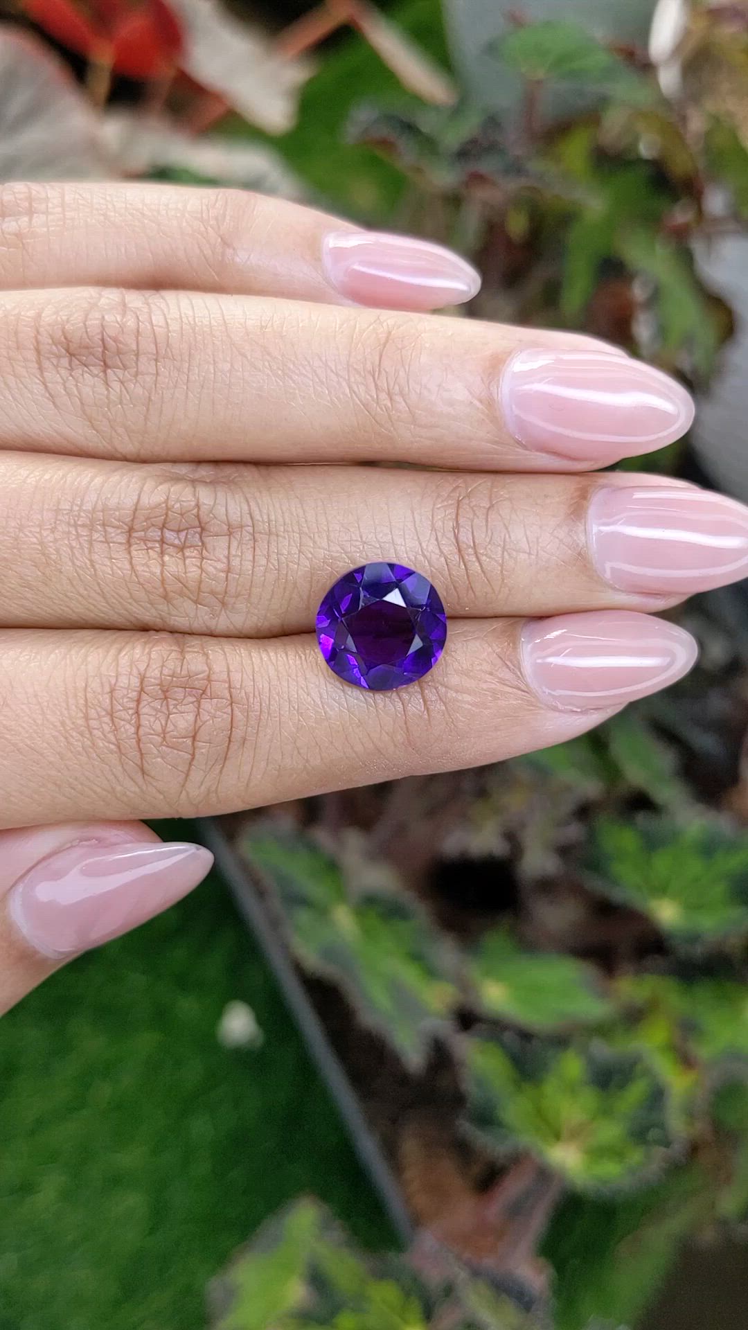 4.62 Ct. Purple Amethyst from Brazil Size Video