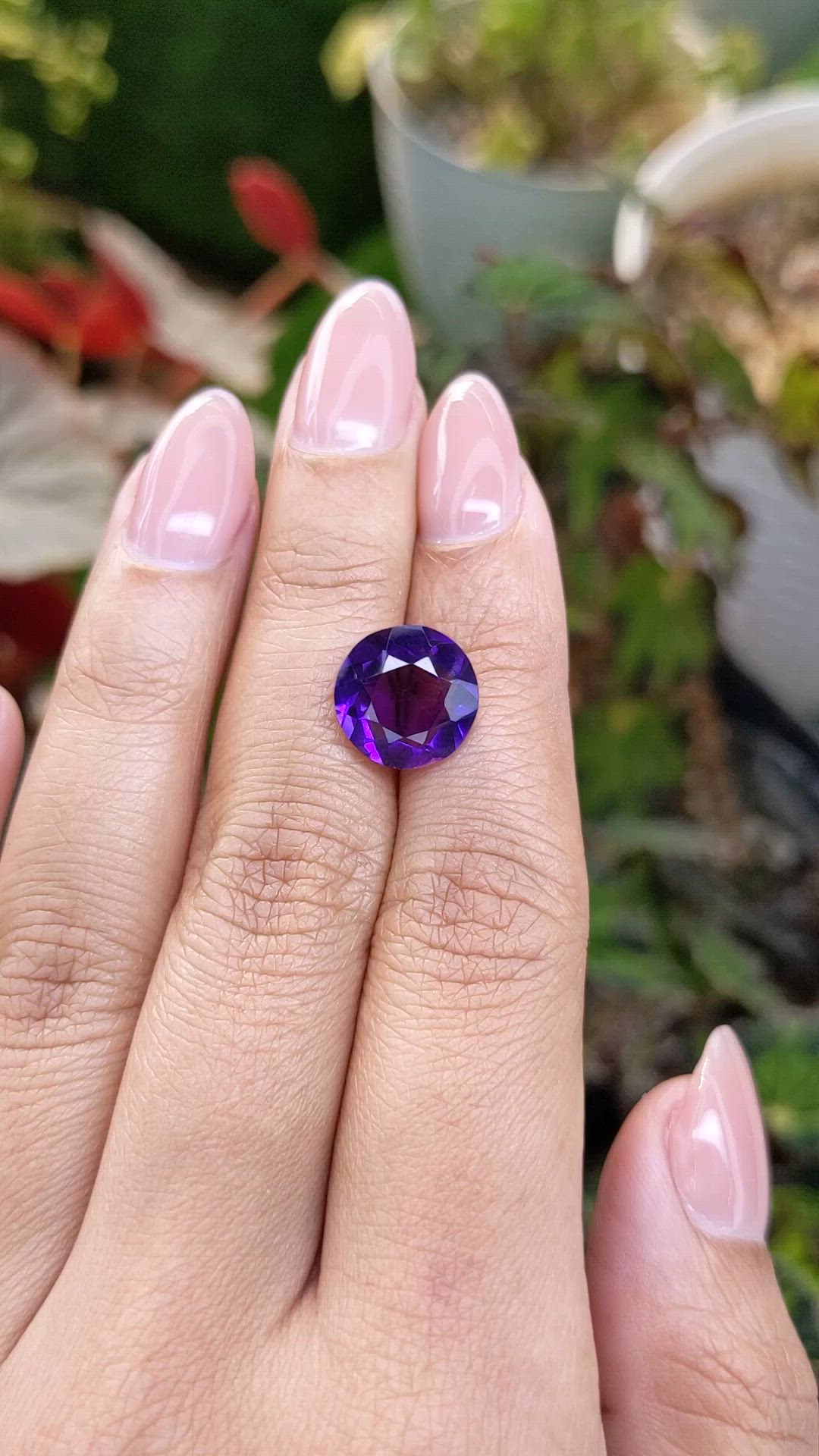 4.62 Ct. Purple Amethyst from Brazil Size Video