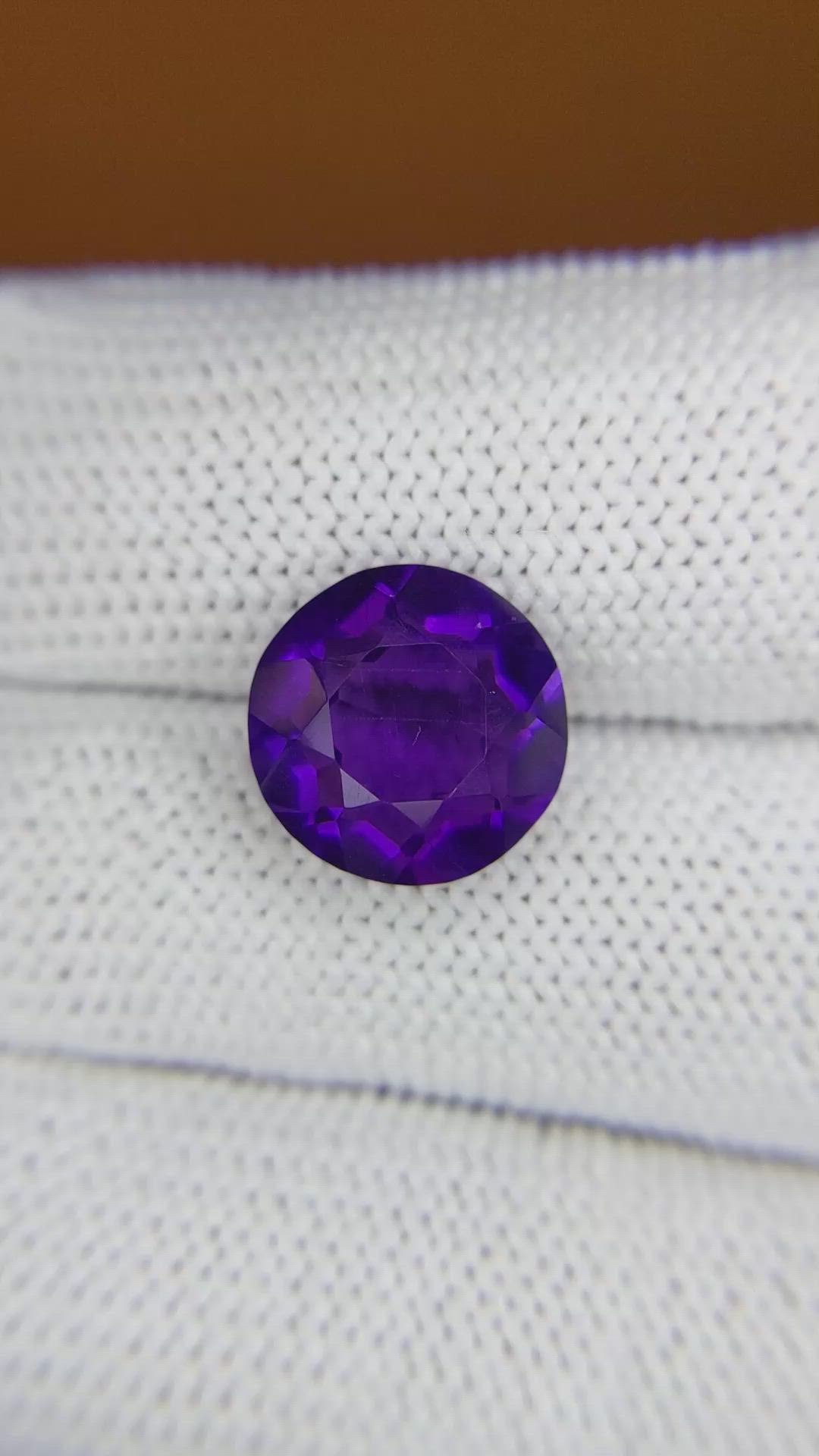 4.62 Ct. Purple Amethyst from Brazil Size Video