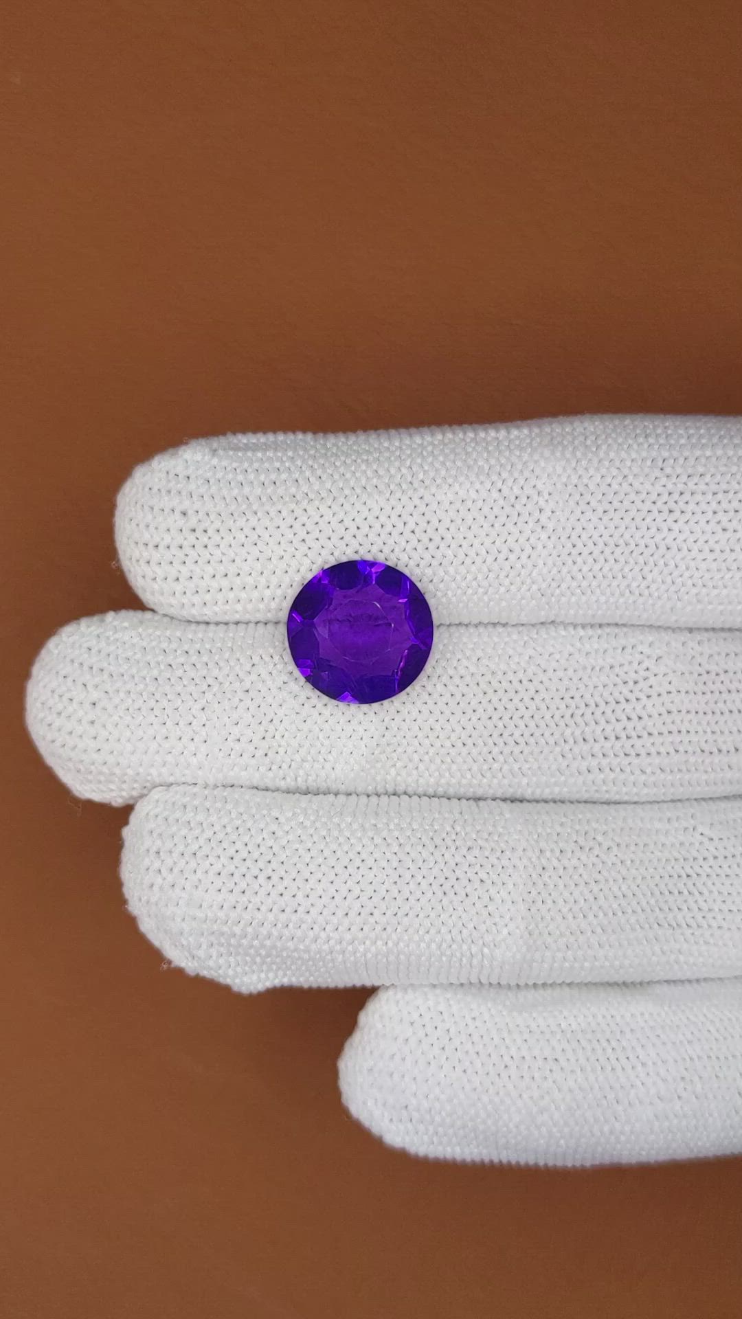 5.10 Ct. Purple Amethyst from Brazil Size Video
