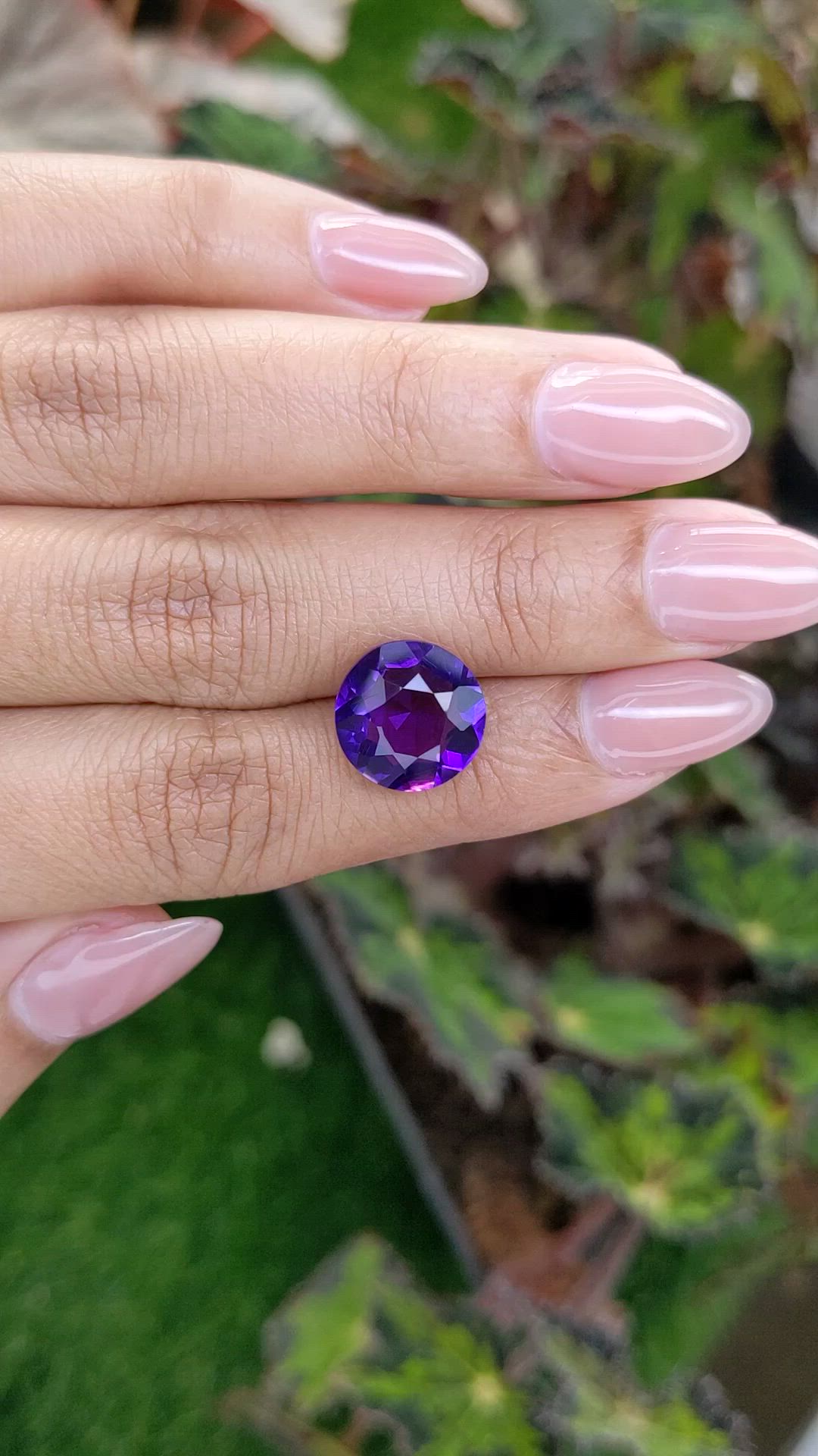 5.10 Ct. Purple Amethyst from Brazil Size Video