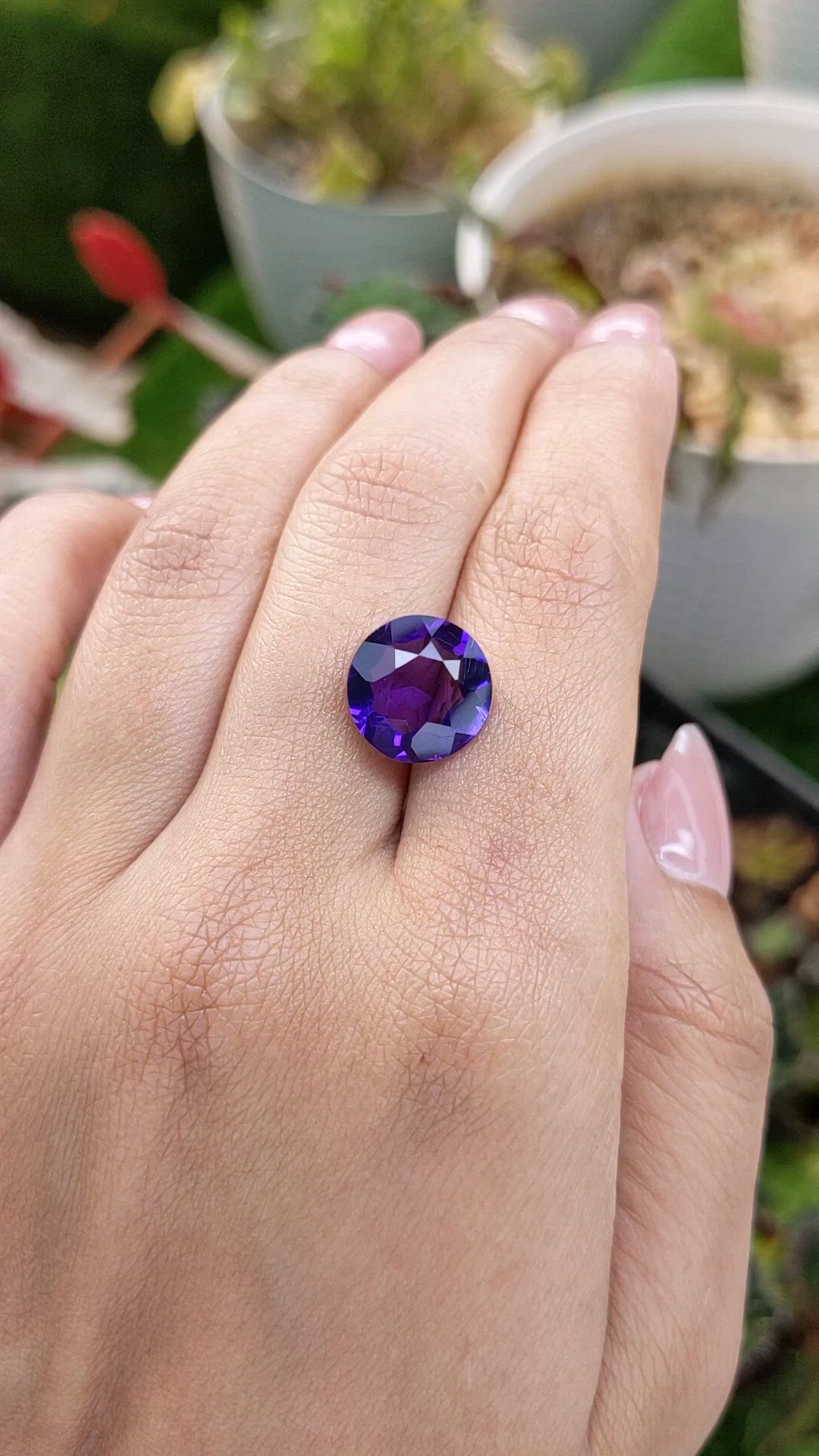 5.10 Ct. Purple Amethyst from Brazil Size Video