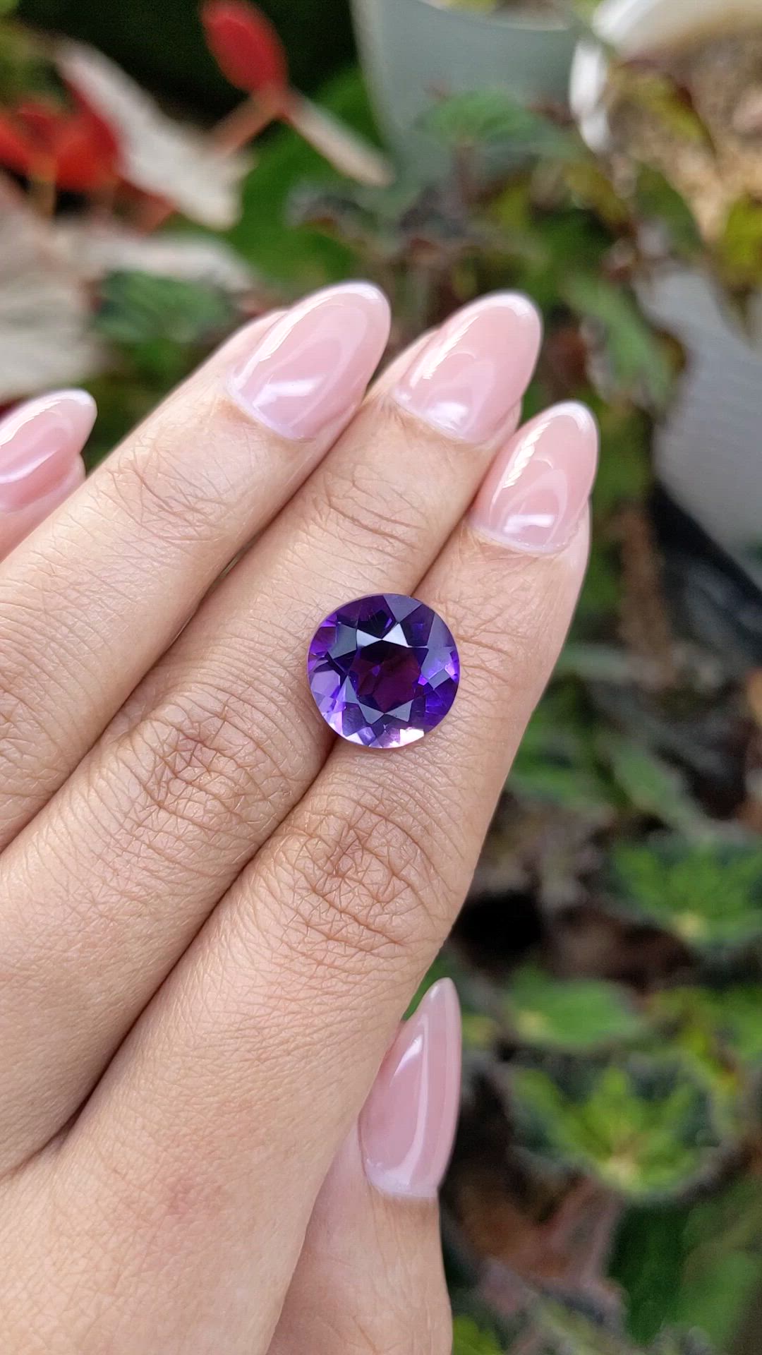 6.79 Ct. Purple Amethyst from Brazil Size Video