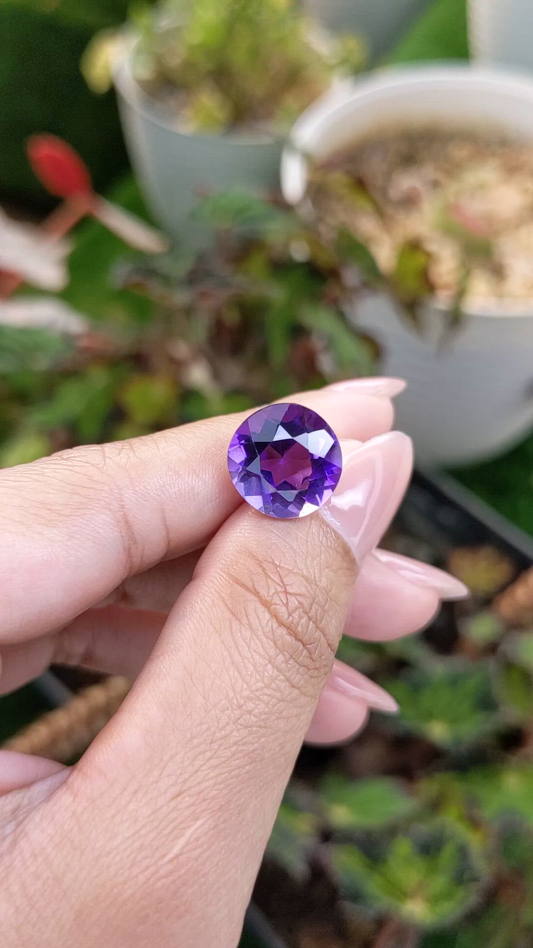 6.79 Ct. Purple Amethyst from Brazil Size Video