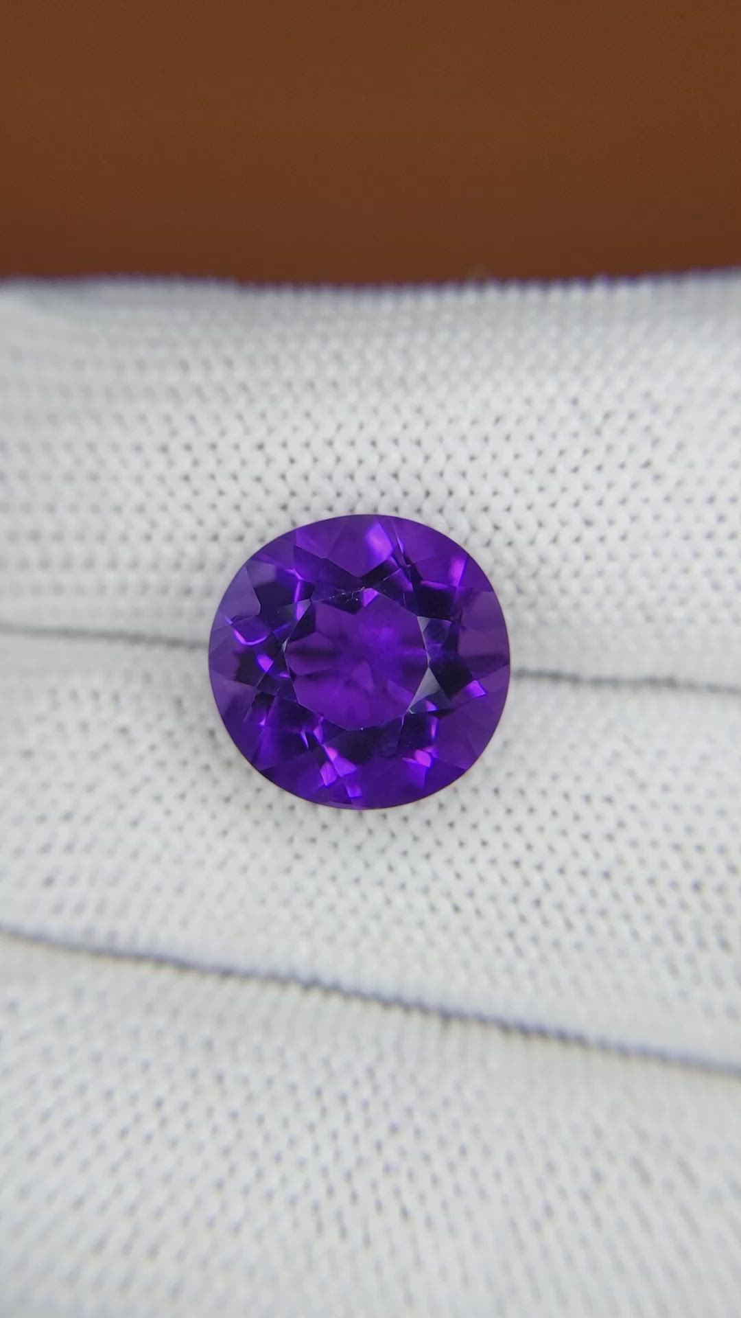 6.79 Ct. Purple Amethyst from Brazil Size Video