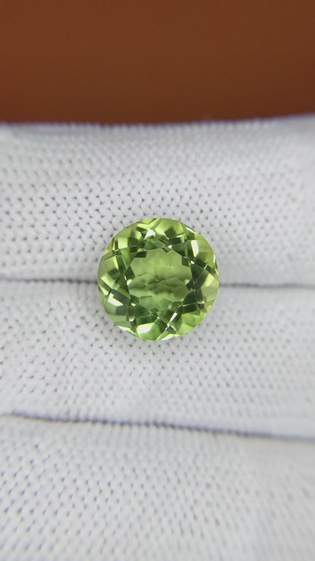 5.67 Ct. Yellowish Green Prasiolite from Brazil Size Video