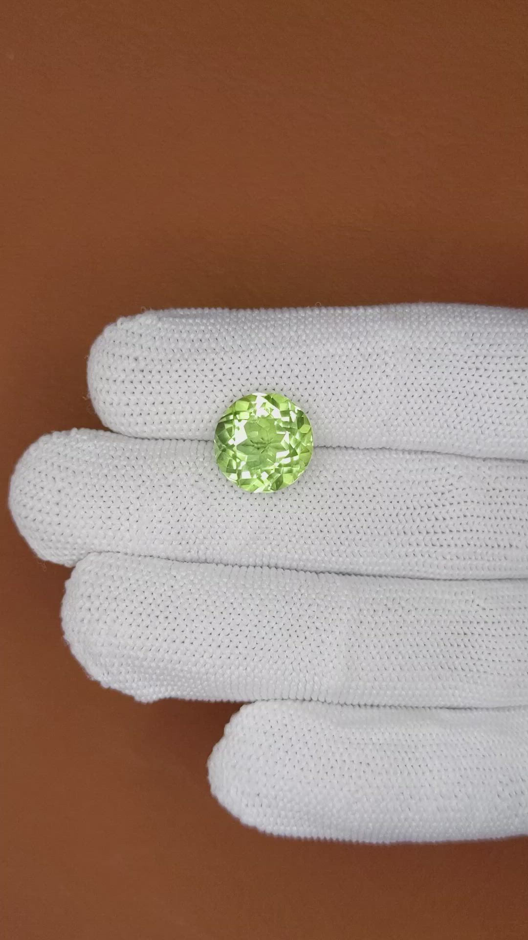 5.67 Ct. Yellowish Green Prasiolite from Brazil Size Video