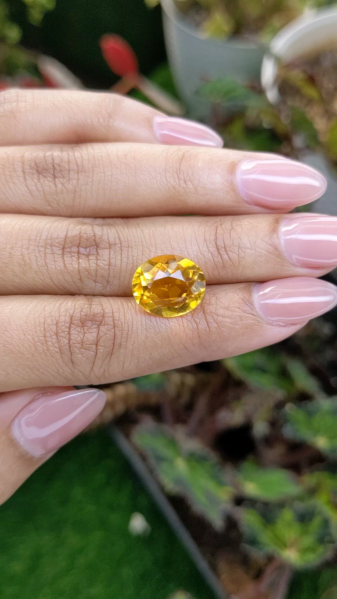 6.30 Ct. Yellow Citrine from Brazil Size Video