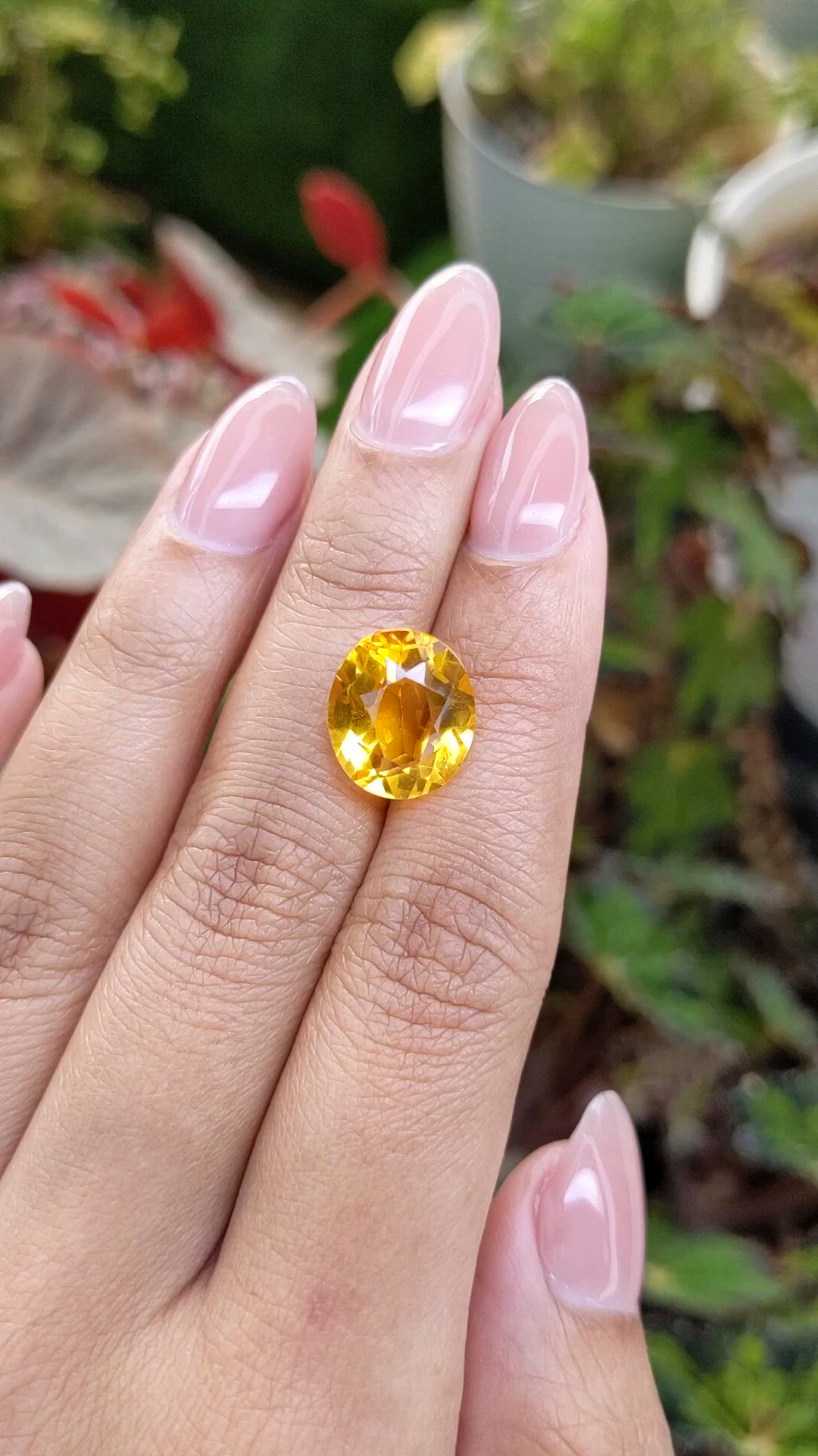 6.30 Ct. Yellow Citrine from Brazil Size Video
