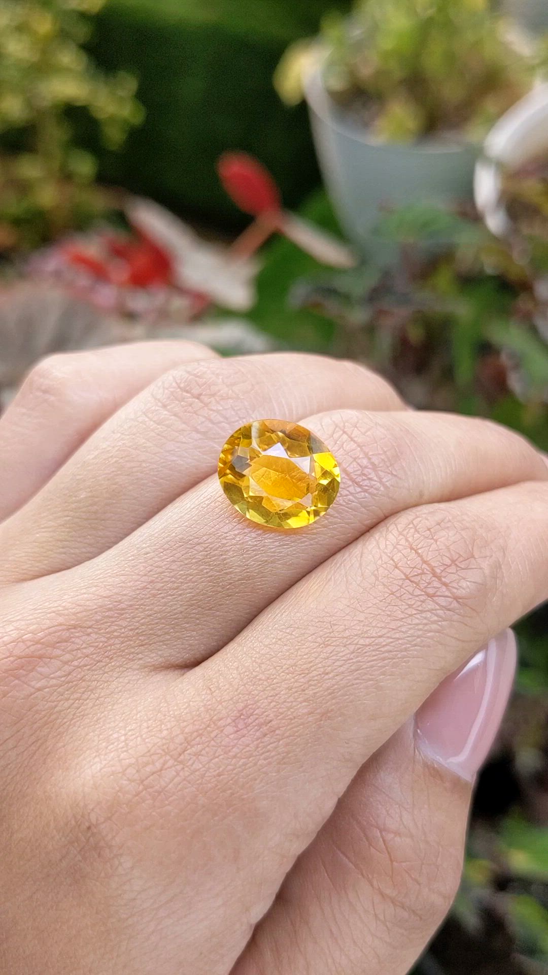 6.30 Ct. Yellow Citrine from Brazil Size Video