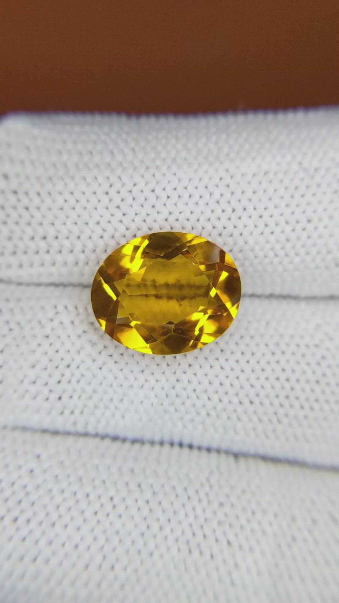 5.10 Ct. Orangish Yellow Citrine from Brazil Size Video