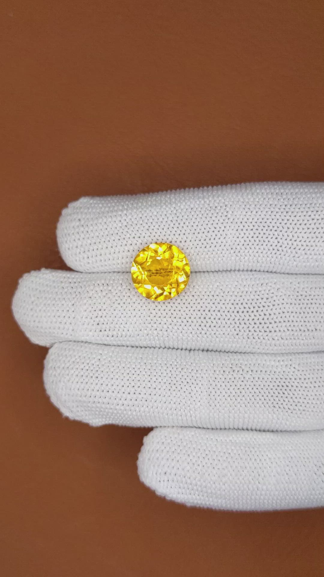 5.21 Ct. Yellow Citrine from Brazil Size Video