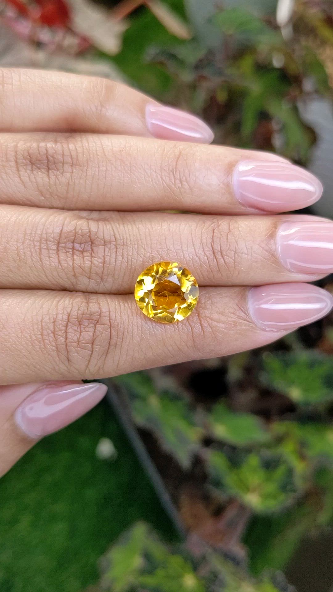 5.21 Ct. Yellow Citrine from Brazil Size Video