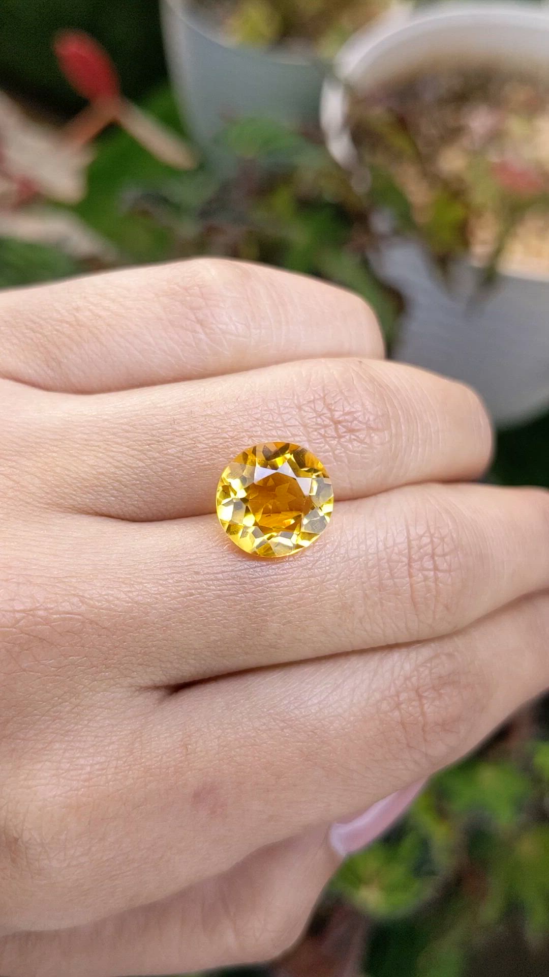5.21 Ct. Yellow Citrine from Brazil Size Video