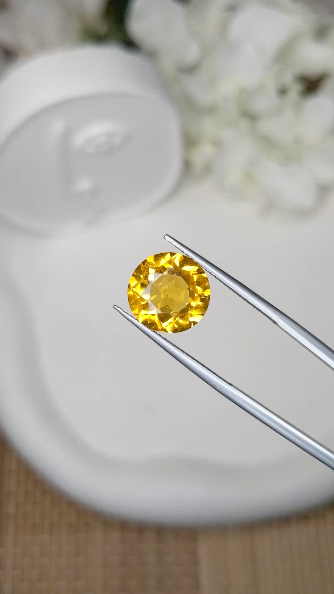 5.21 Ct. Yellow Citrine from Brazil Size Video